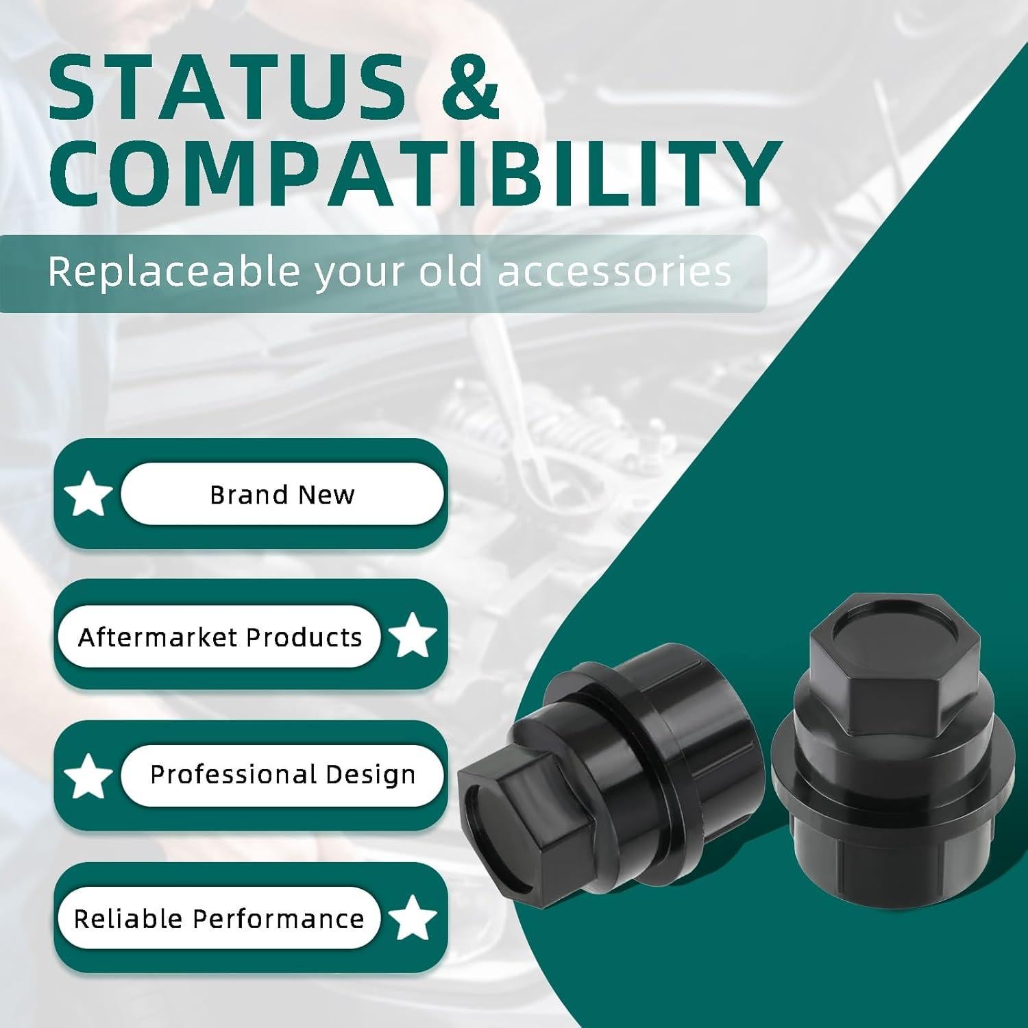 Cubiertas de Tuercas de Rueda AUTOKAY 24 Piezas M27 22mm