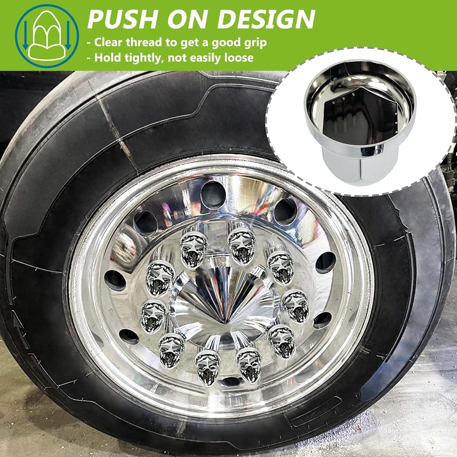 Paquete de 60 Cubiertas de Tuerca de Rueda 33mm Grandroad