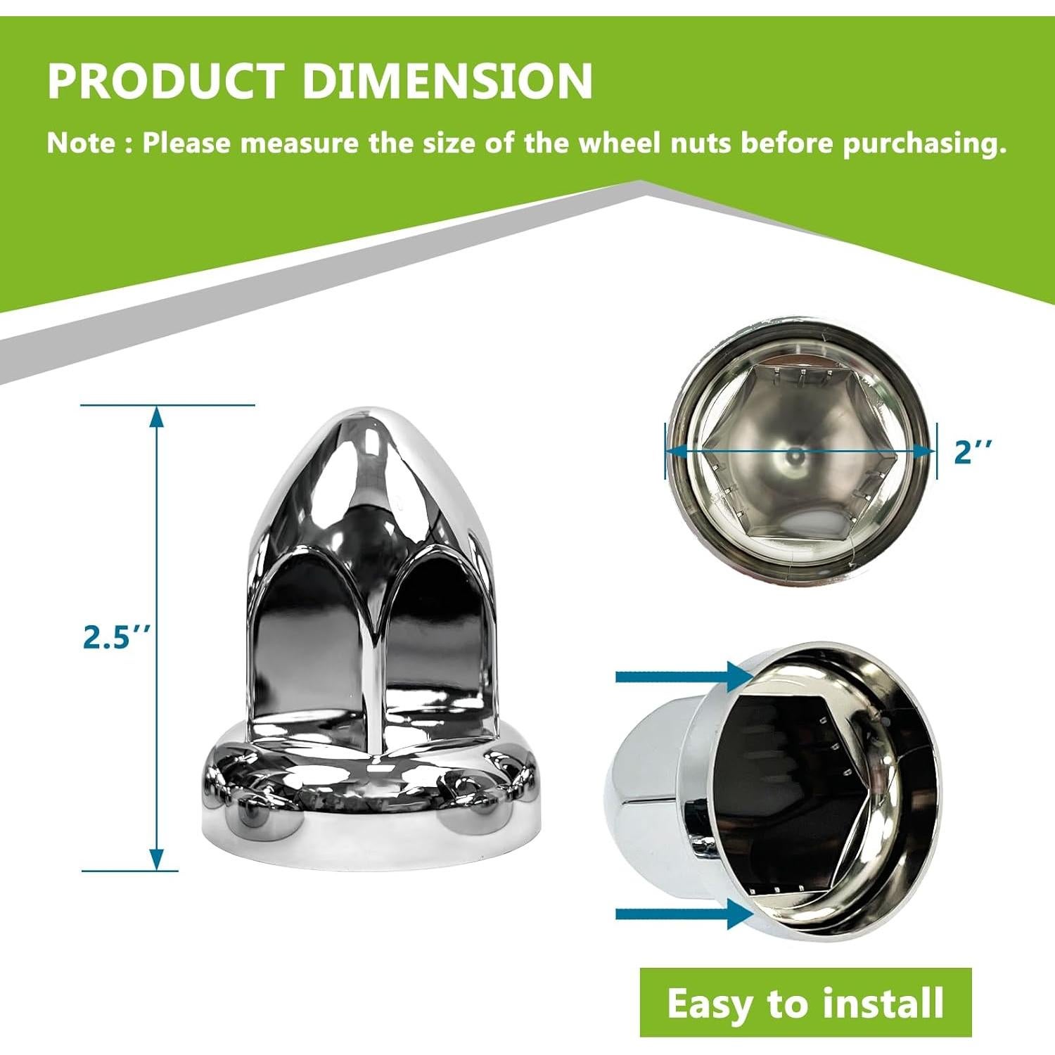 Paquete de 60 Cubiertas de Tuerca de Rueda 33mm Grandroad