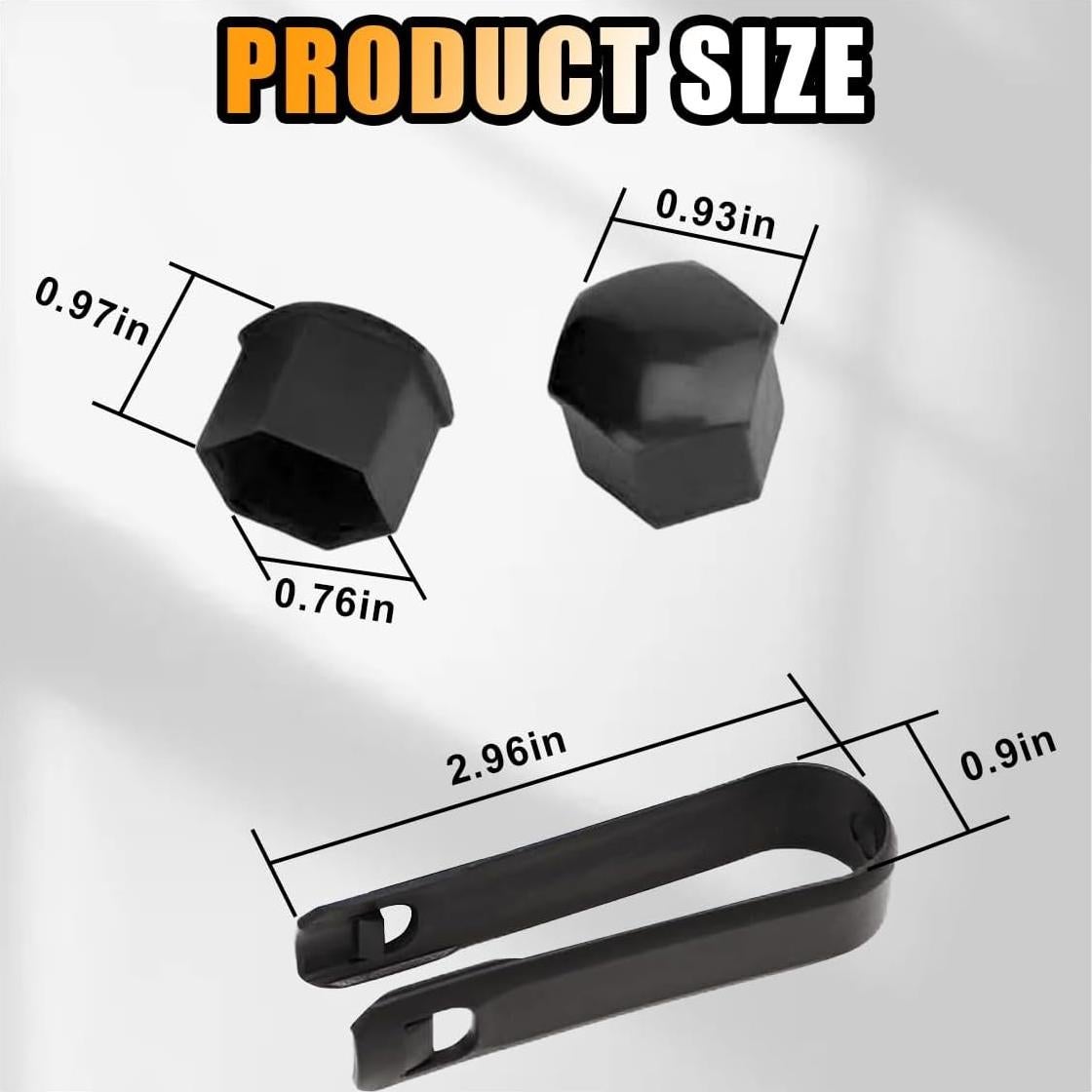 20 Tapas de Tuercas de Rueda JOYCOURT 19mm Plástico Colorido