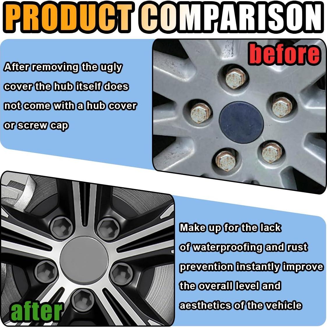 20 Tapas de Tuercas de Rueda JOYCOURT 19mm Plástico Colorido