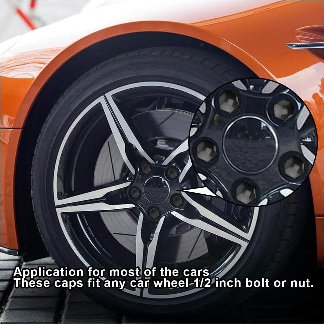 20 Tapas de Tuercas de Rueda JOYCOURT 19mm Plástico Colorido