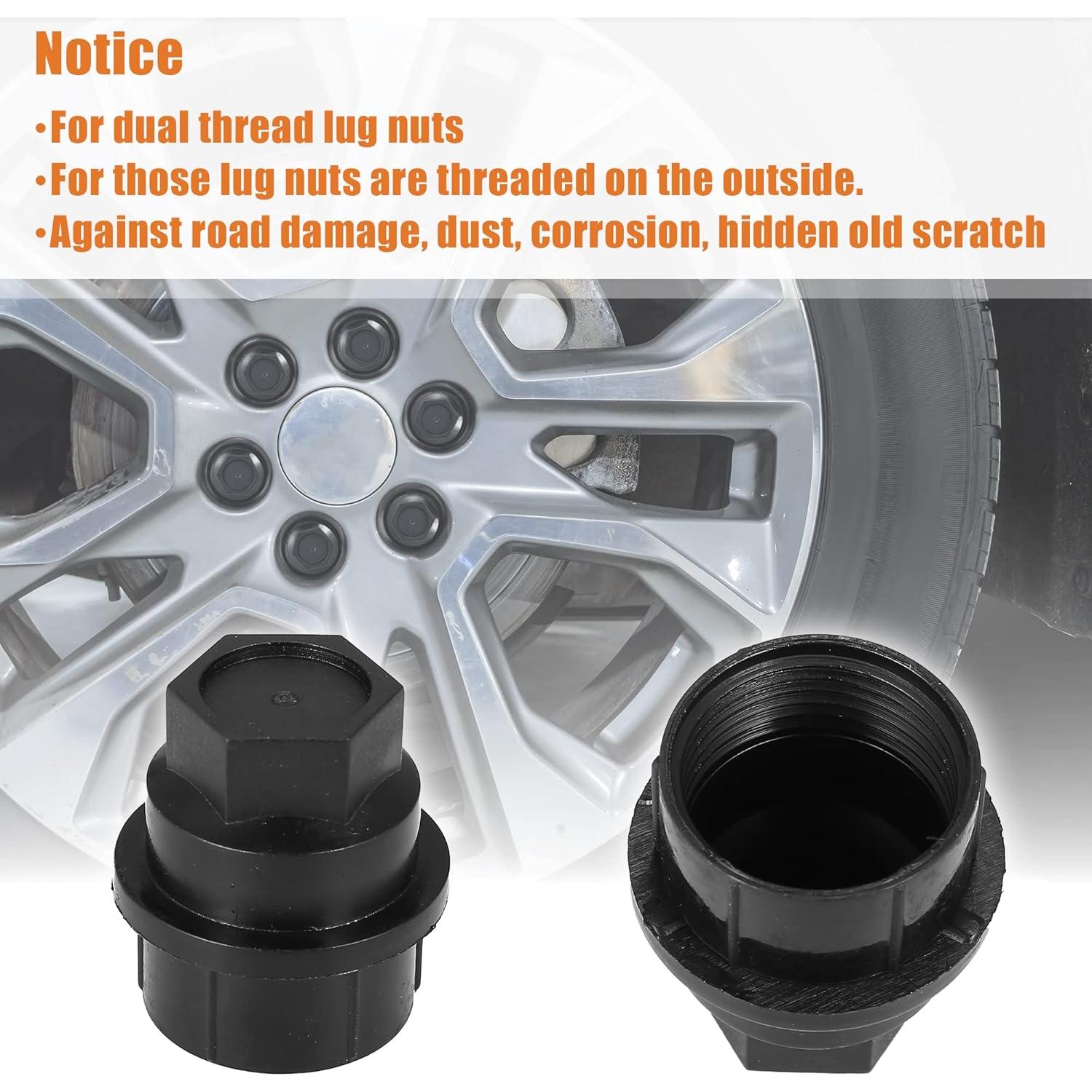 Cubiertas de Tuercas de Rueda X AUTOHAUX 24 Pcs M28x2 Negro