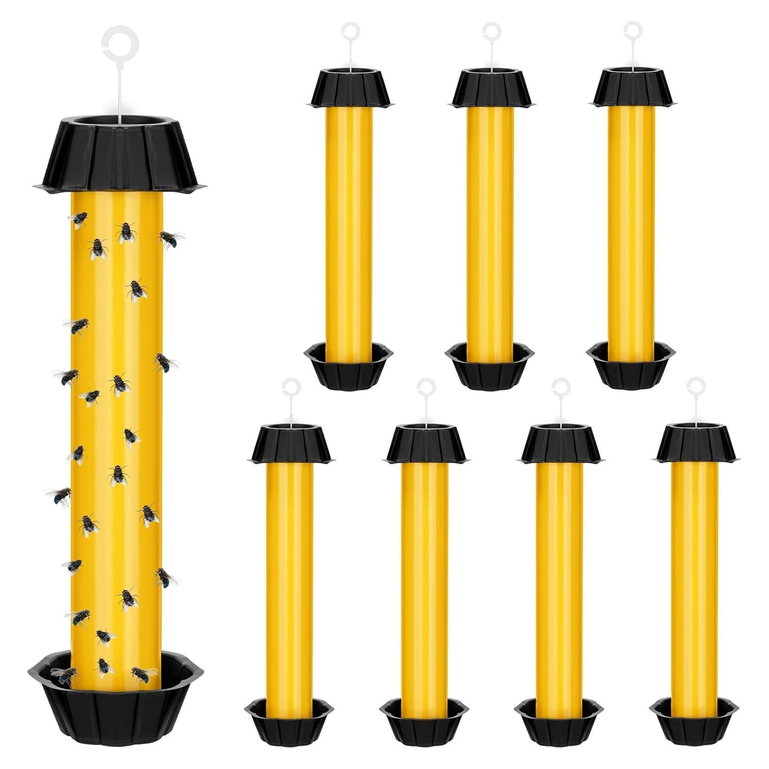 Trampas para Moscas Qualirey Amarillo 8 Pzs 25.4x6.35 cm