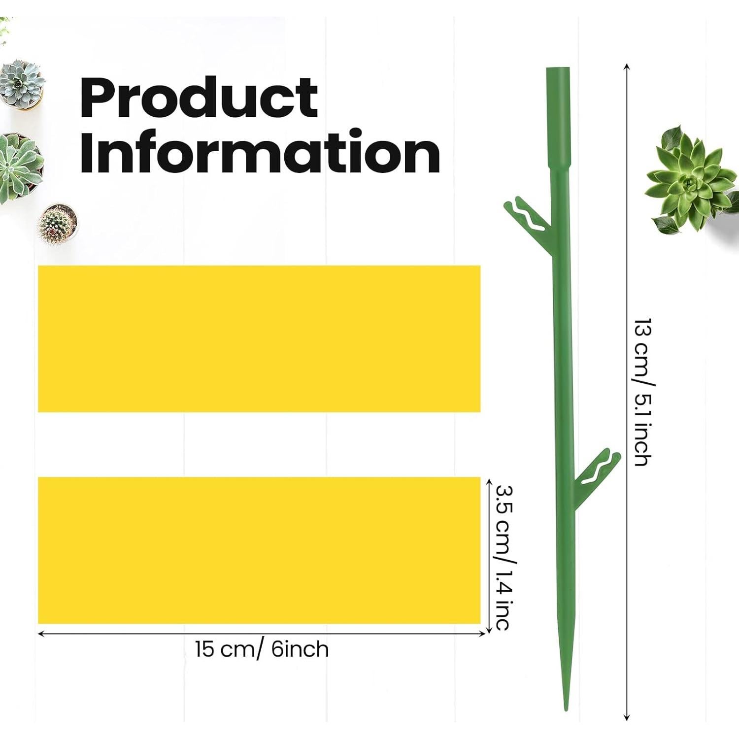150 Trampas Adhesivas para Moscas de Hongos Qualirey Amarillo
