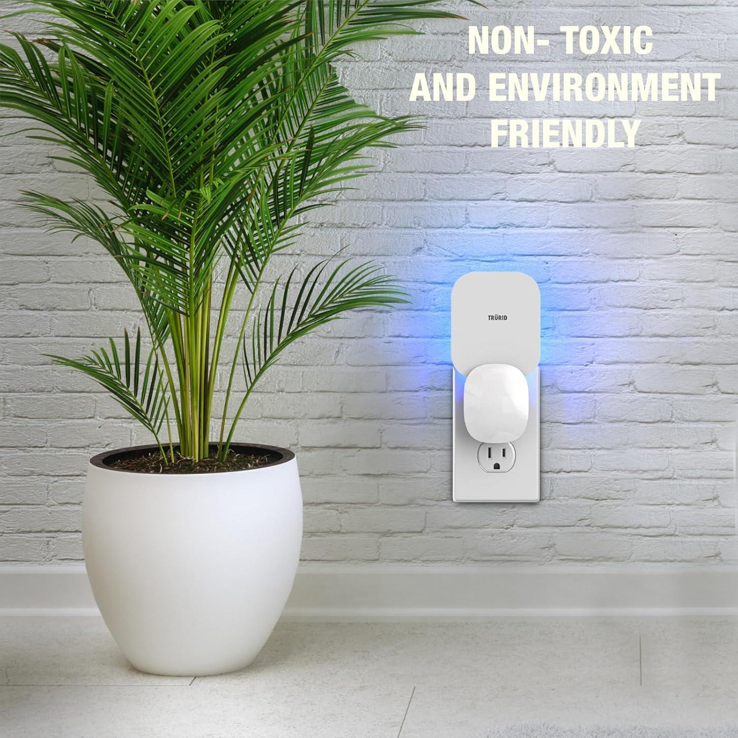 Trampa de Moscas Interior TruRid con Luz UV y 3 Tarjetas de Pegamento