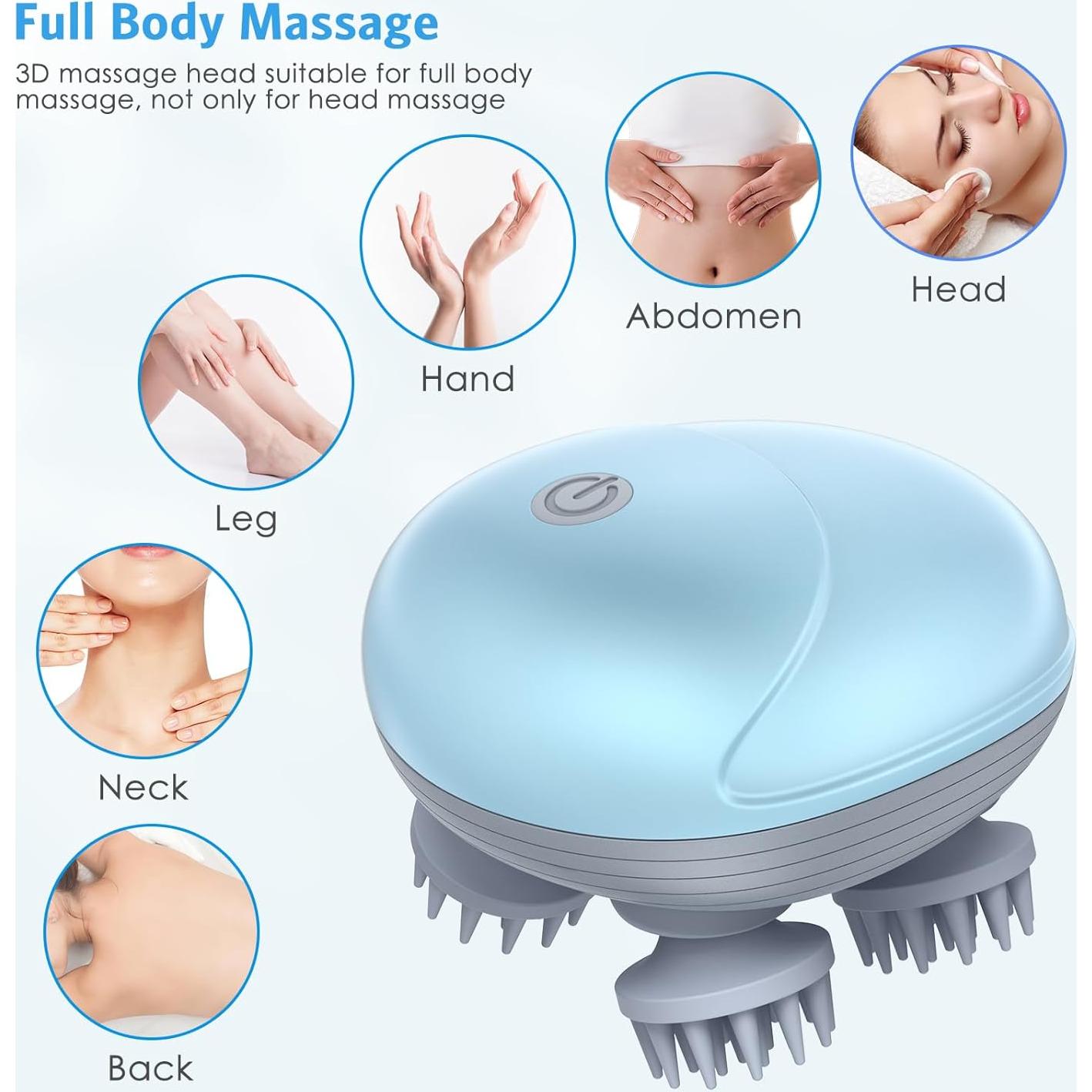 Masajeador eléctrico para mascotas Olipiter PS76D, azul