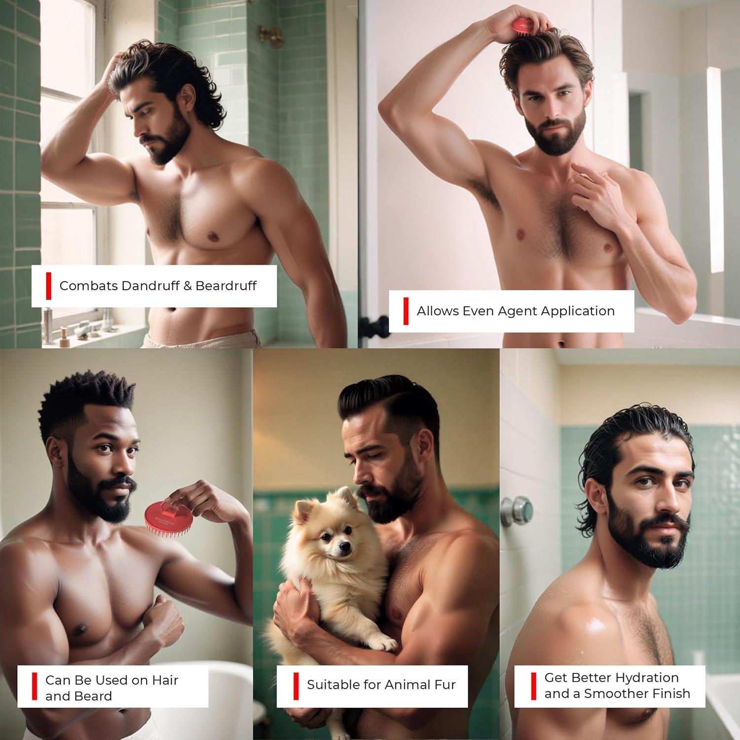 Masajeador de cuero cabelludo Bossman 7.62 cm - Exfoliador de barba