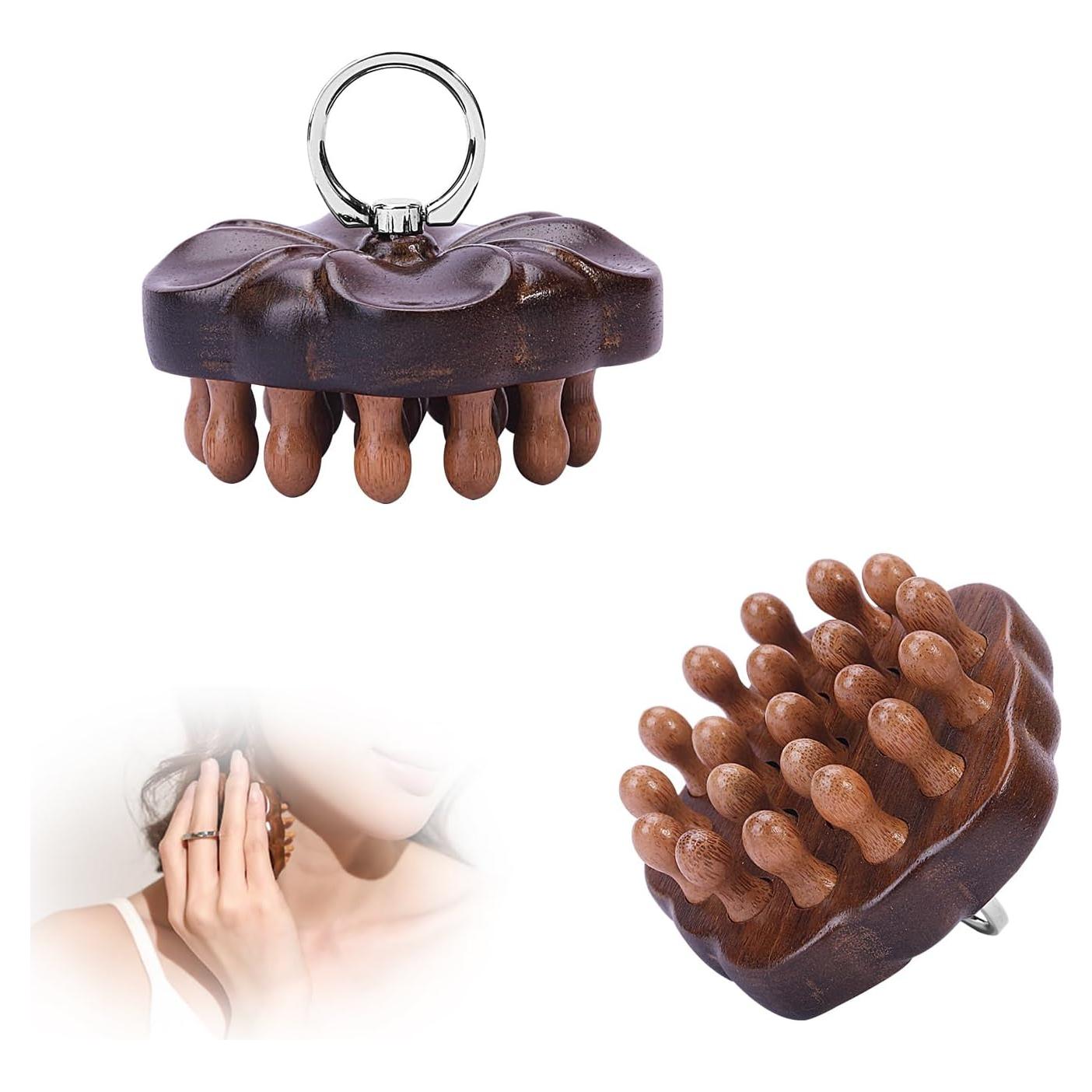 Masajeador de cuero cabelludo OYAMEQICH de bambú 8cm