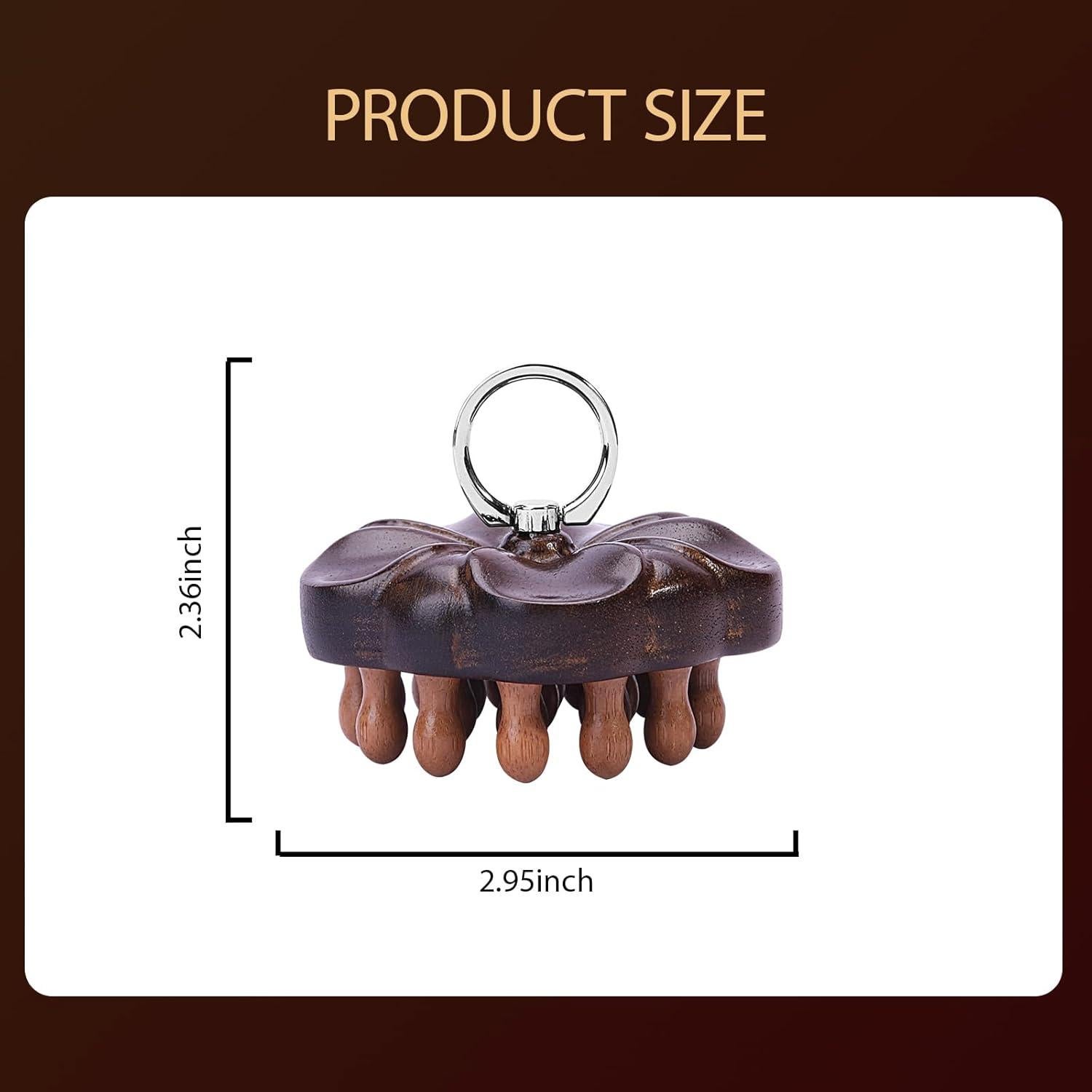 Masajeador de cuero cabelludo OYAMEQICH de bambú 8cm