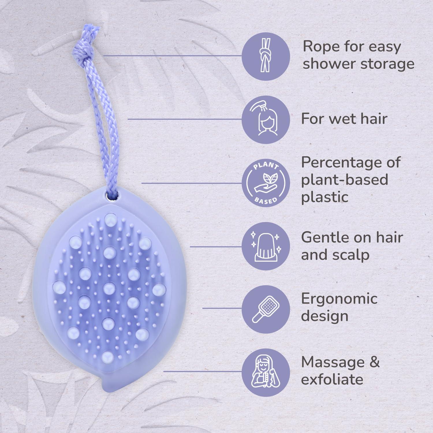 Exfoliador de cuero cabelludo Wet Brush Go Green con aceite de lavanda