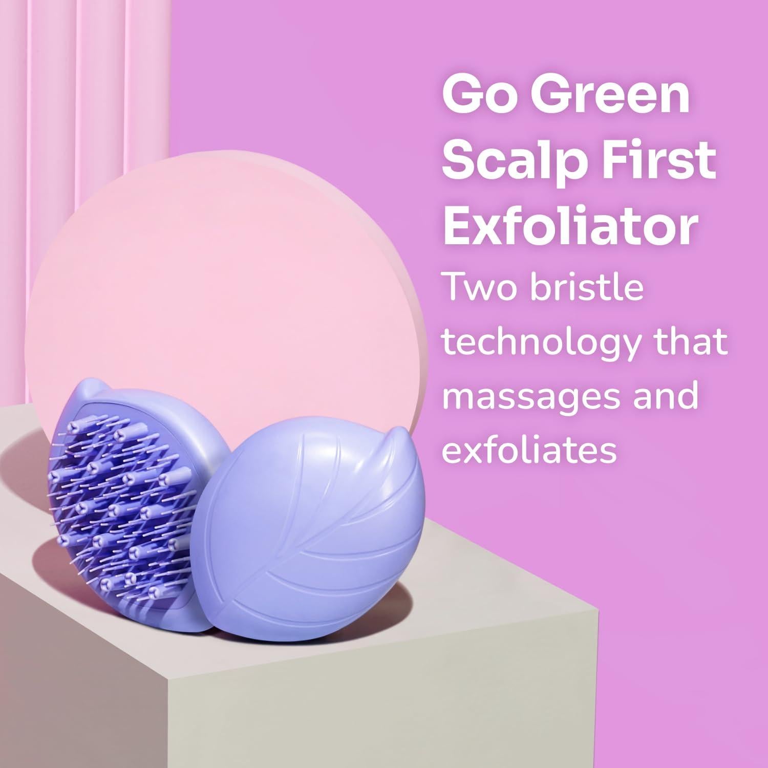 Exfoliador de cuero cabelludo Wet Brush Go Green con aceite de lavanda