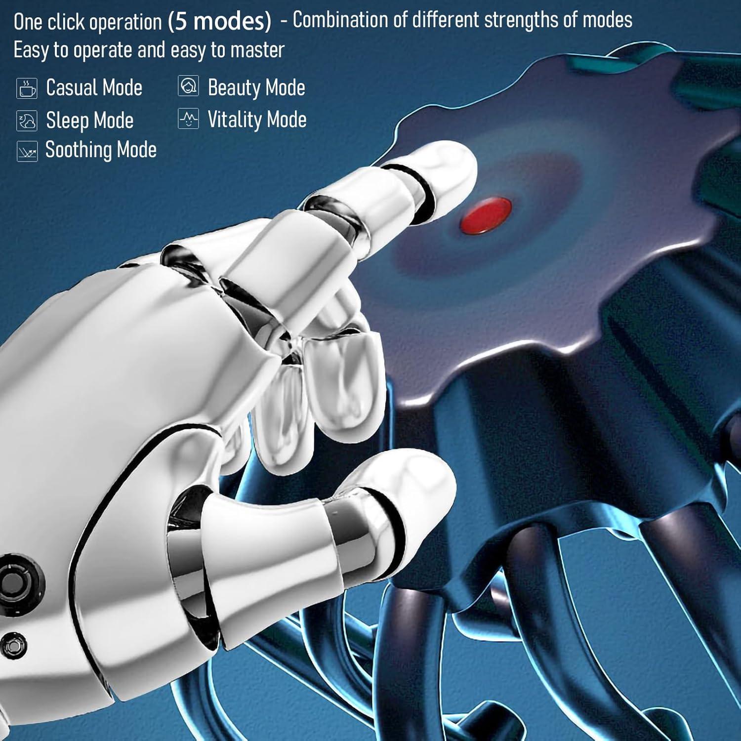 Masajeador Eléctrico de Cabeza JIEJUNJIE 20 Garras Bluetooth