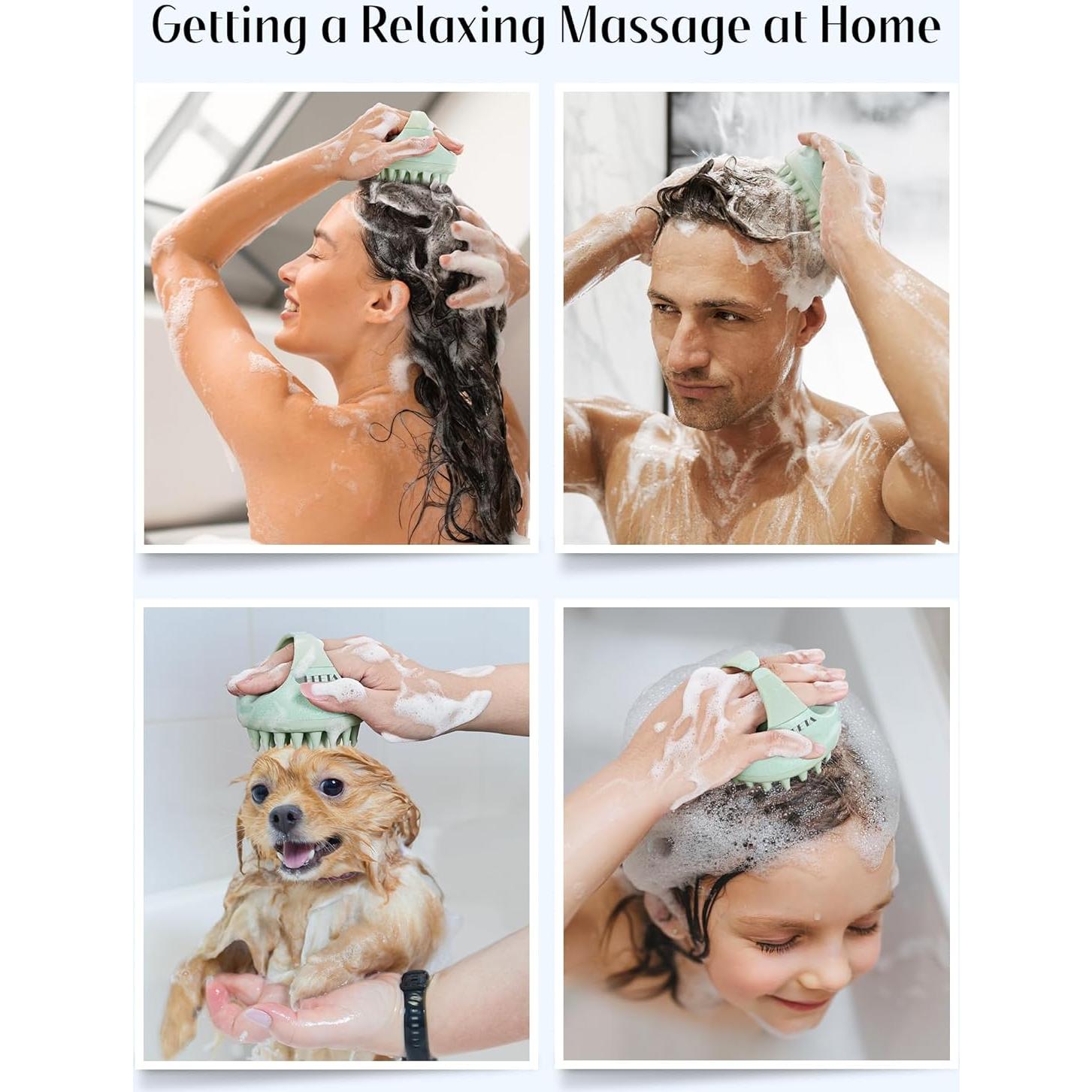 Masajeador de Cuero Cabelludo HEETA con Cerdas de Silicona 14.1x10cm