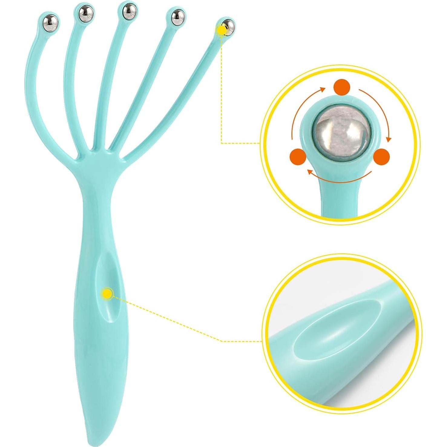 Masajeador de cuero cabelludo F-KING 2-pack Azul y Verde