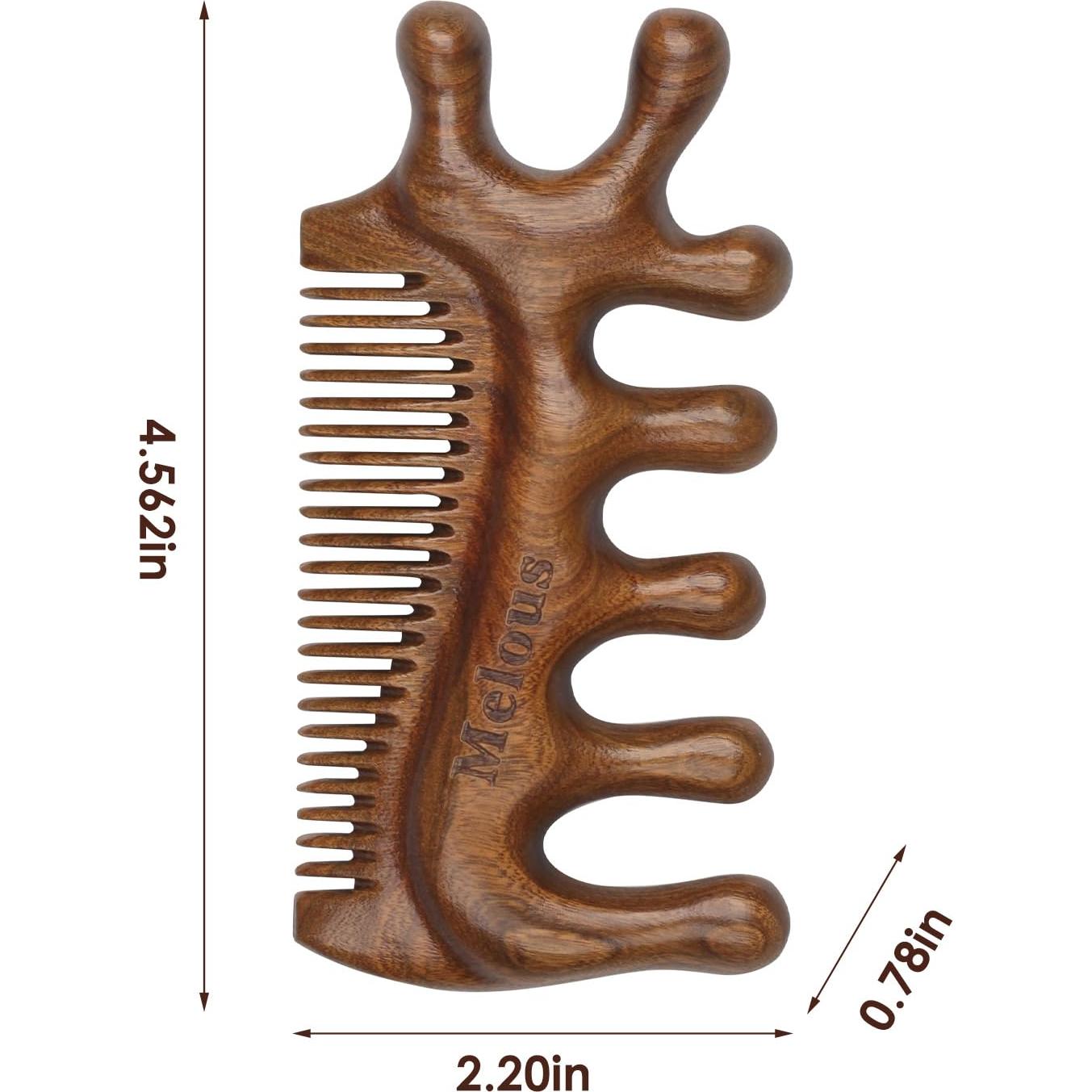 Masajeador Gua Sha Melous 4 en 1 para Cabello y Cuerpo