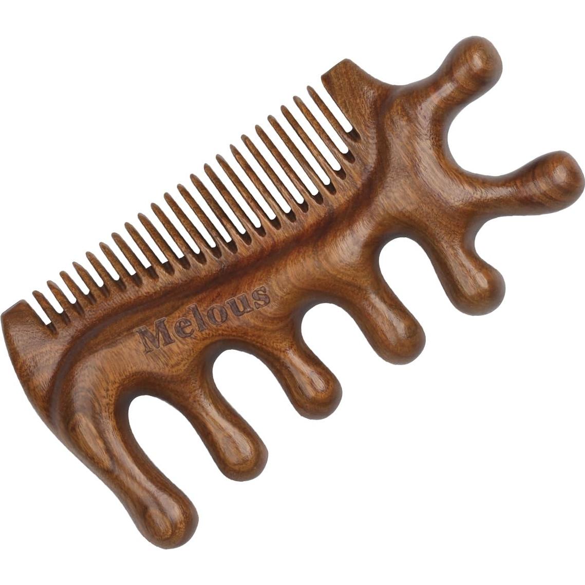 Masajeador Gua Sha Melous 4 en 1 para Cabello y Cuerpo