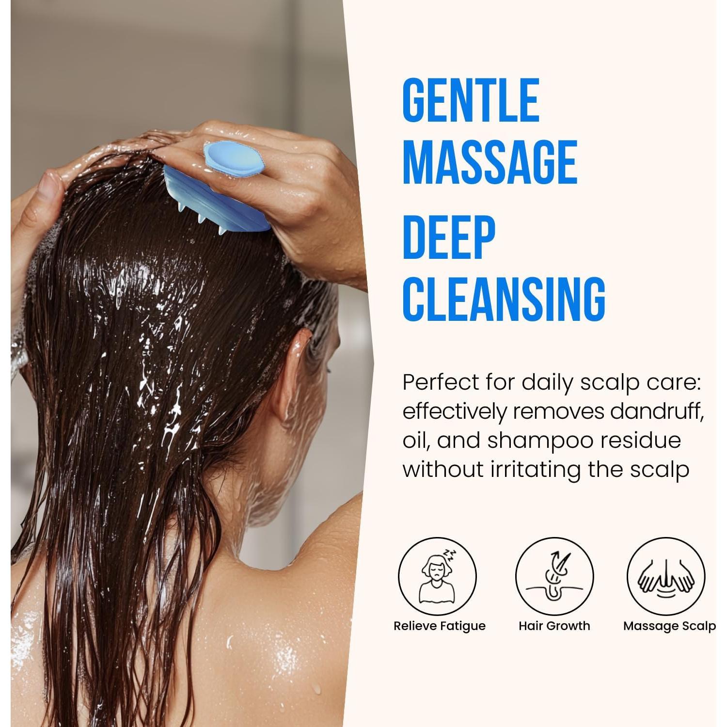 Exfoliador de Cuero Cabelludo Silicona Silkle Azul 7.1cm