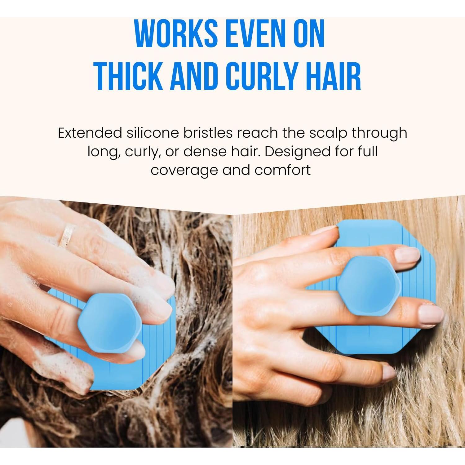 Exfoliador de Cuero Cabelludo Silicona Silkle Azul 7.1cm