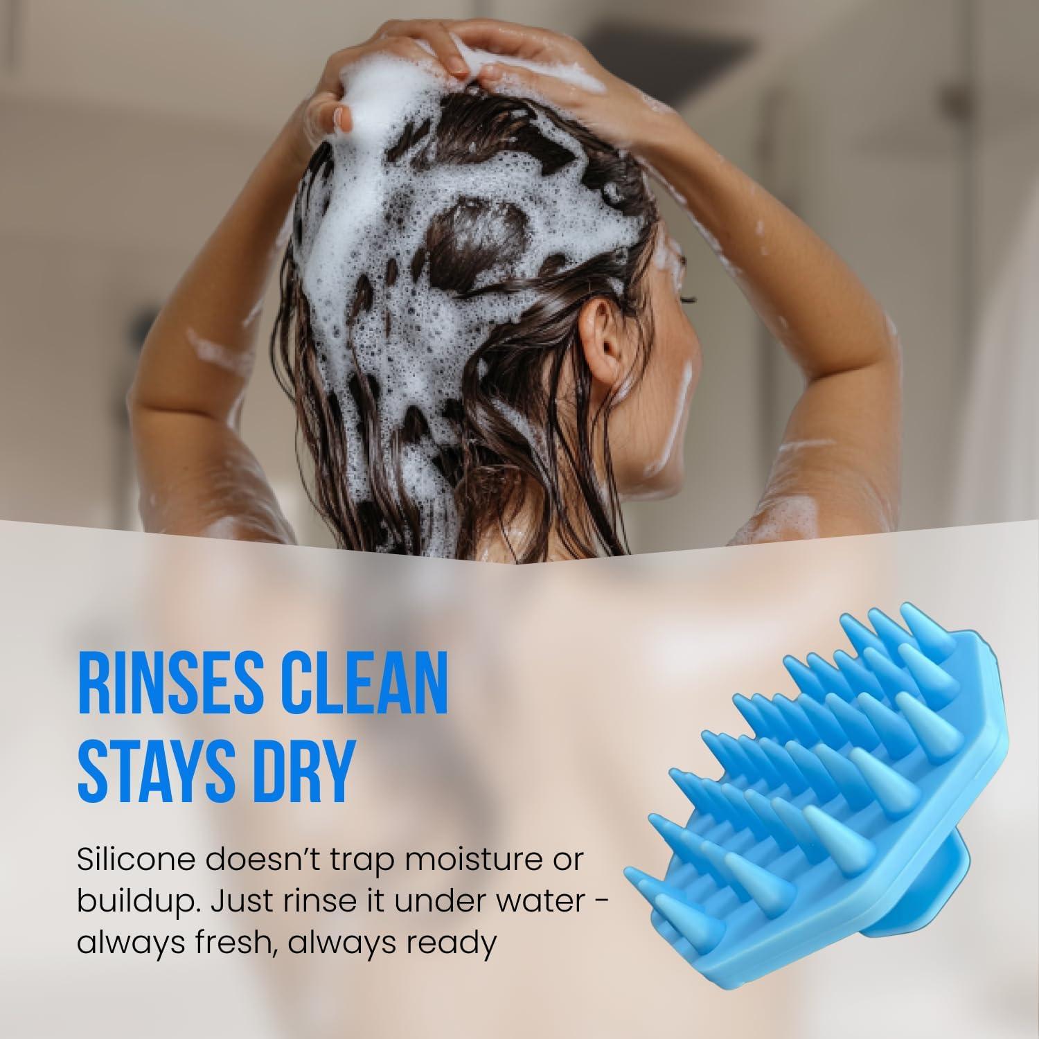 Exfoliador de Cuero Cabelludo Silicona Silkle Azul 7.1cm