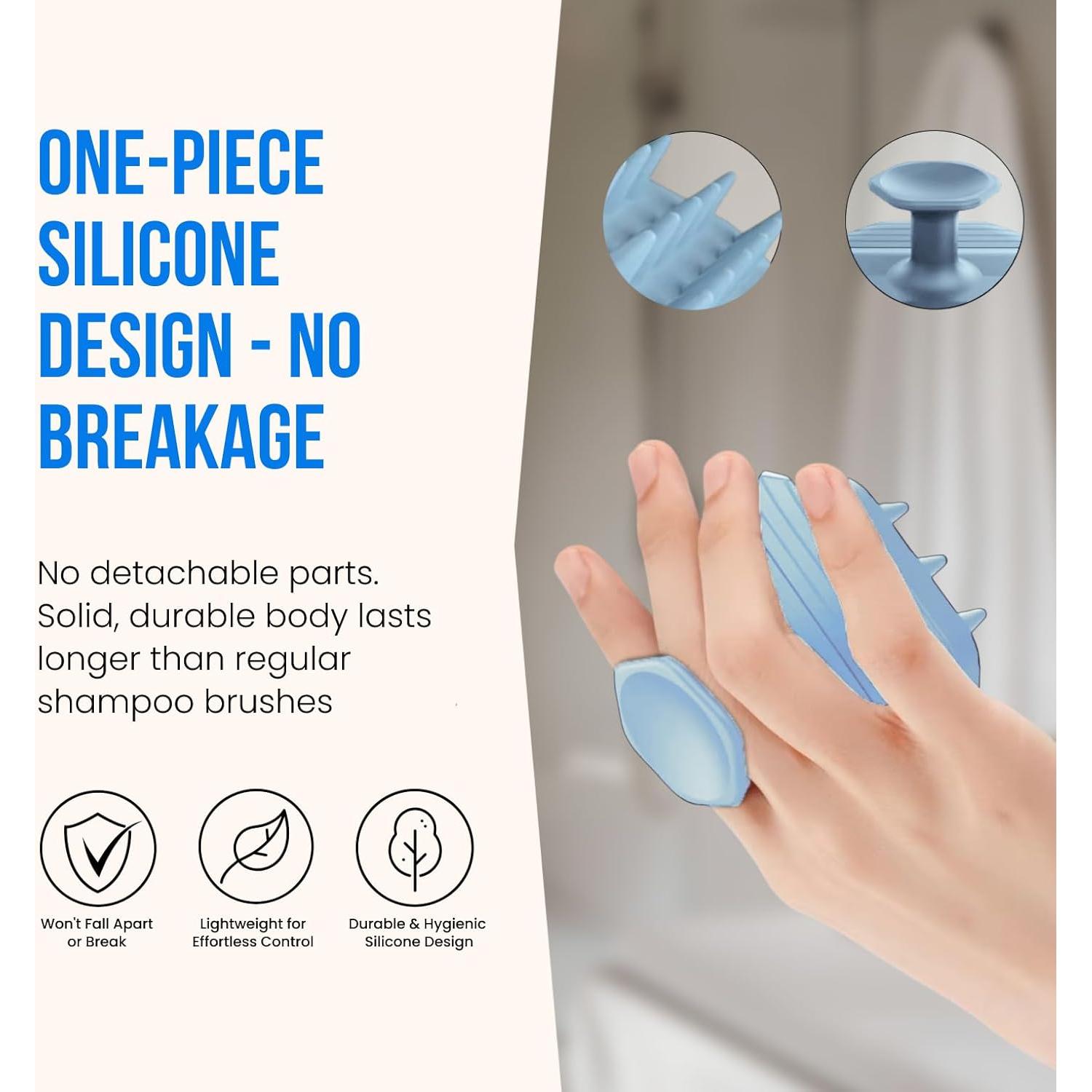 Exfoliador de Cuero Cabelludo Silicona Silkle Azul 7.1cm