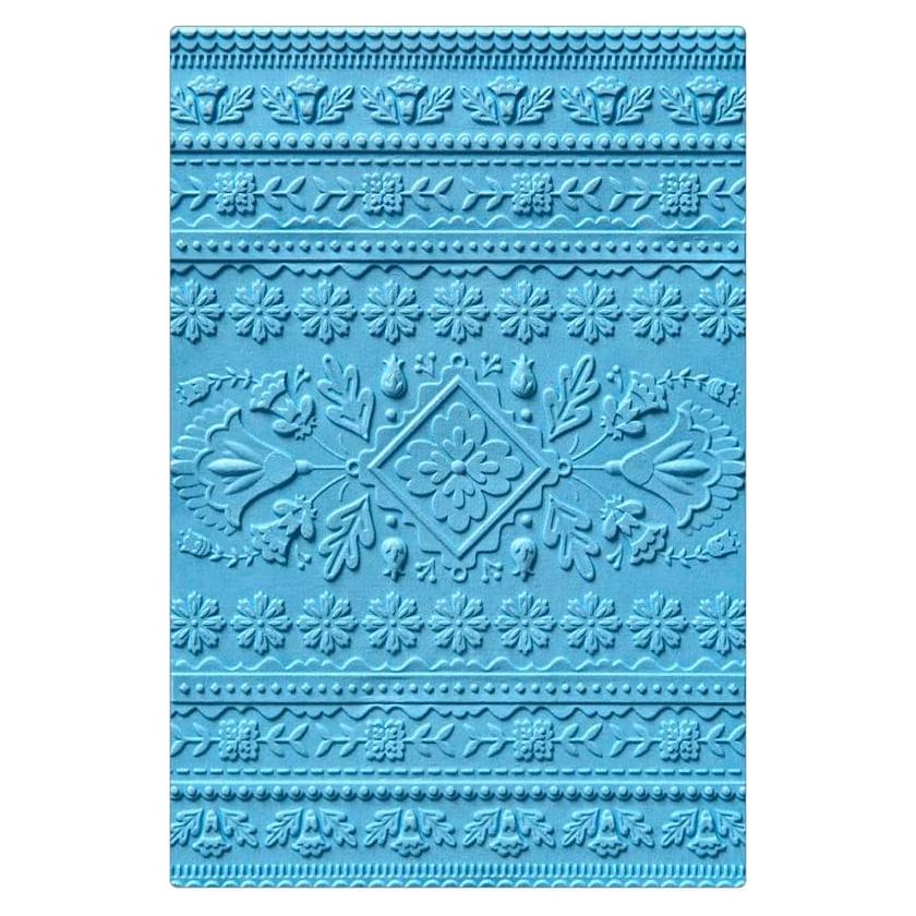 Carpeta de Embossing 3D Sizzix Patrón de Arte Popular 16.5x11.4cm