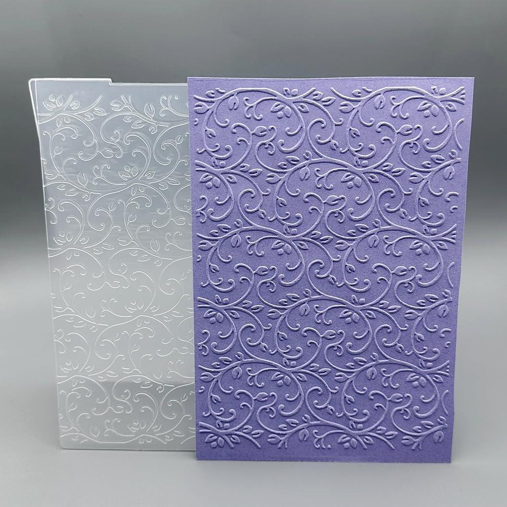 Plantilla de Embosado 3D Clásico Flor Vid 12.7x17.8 cm