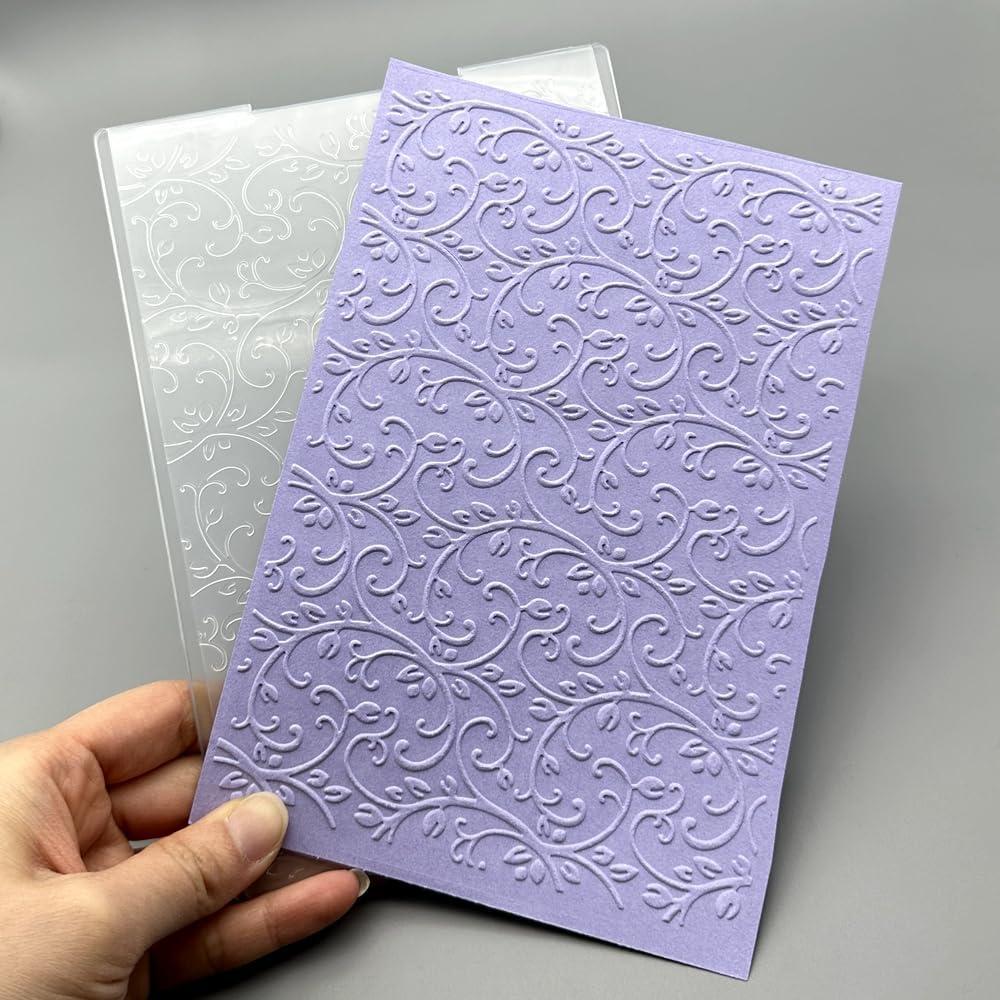 Plantilla de Embosado 3D Clásico Flor Vid 12.7x17.8 cm