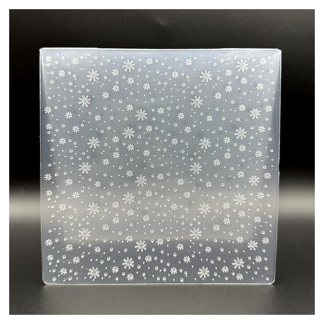 Plantilla de Embosado 3D Plástico Navidad Copos de Nieve