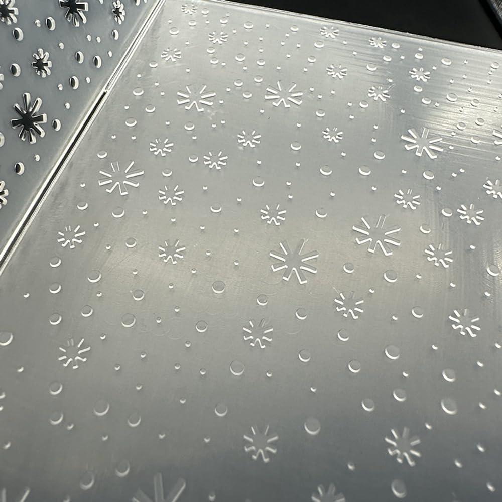 Plantilla de Embosado 3D Plástico Navidad Copos de Nieve