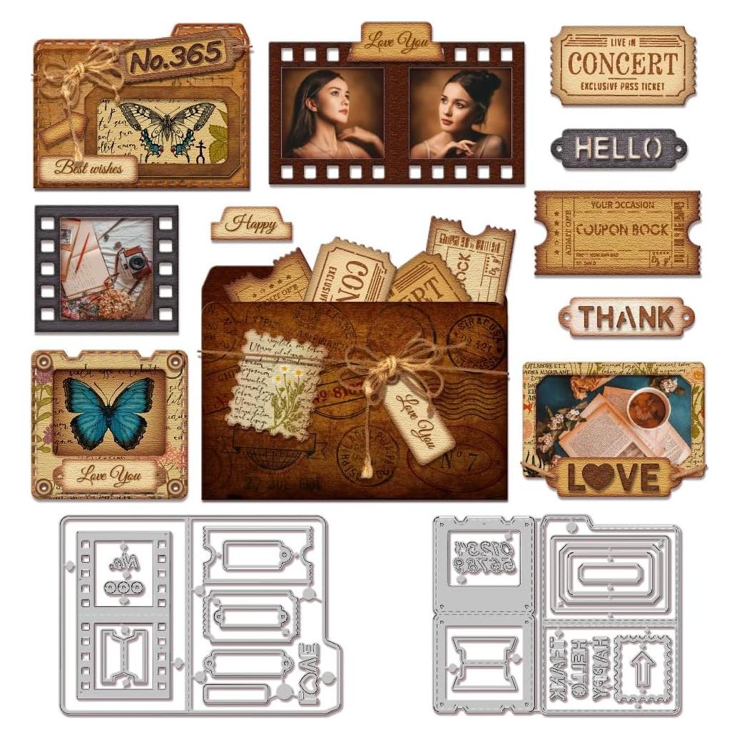 Troquel de Sello GLOBLELAND para Scrapbooking DIY - 2 Piezas