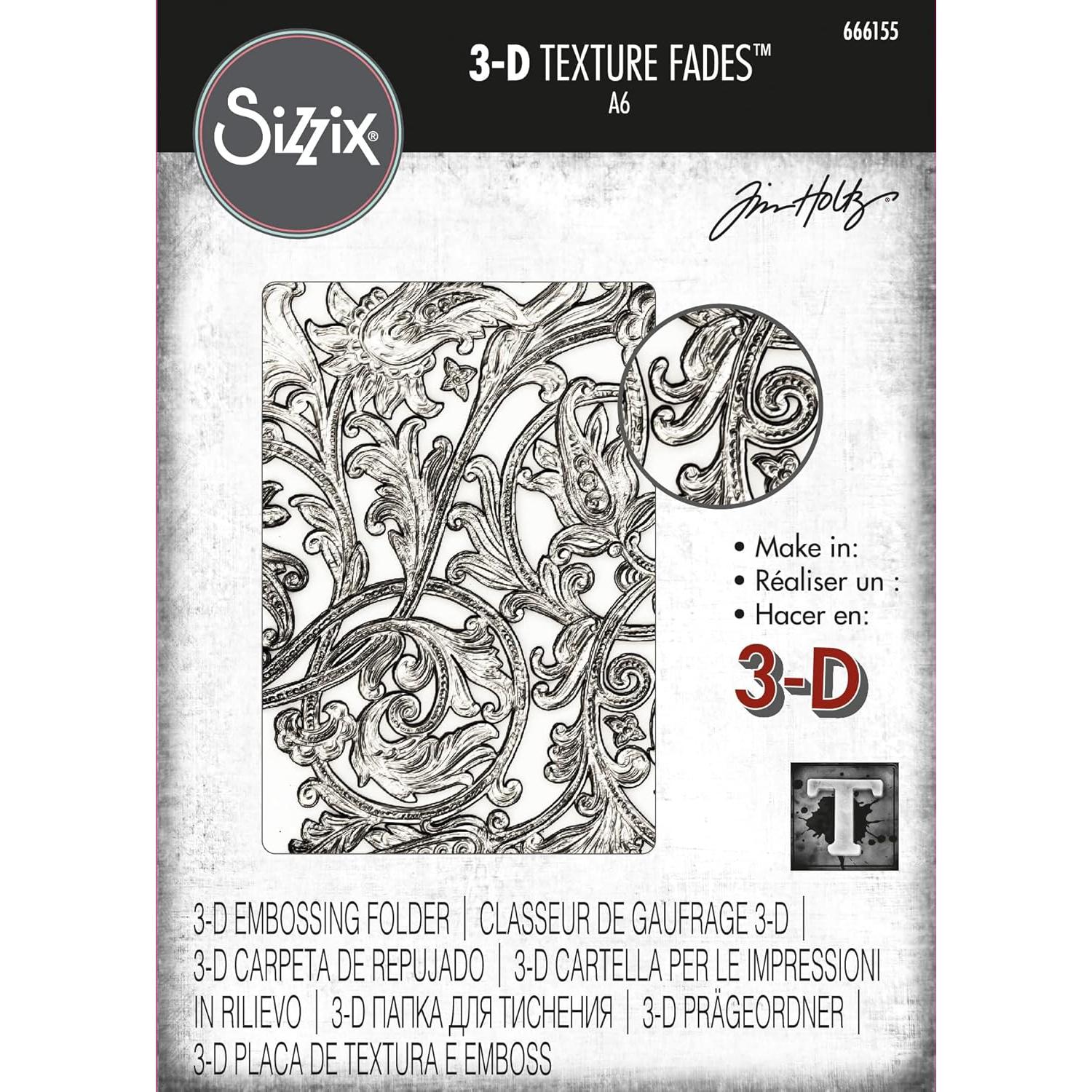 Carpeta de Embossing 3D Sizzix Tim Holtz Entangled 16.3x11.7cm