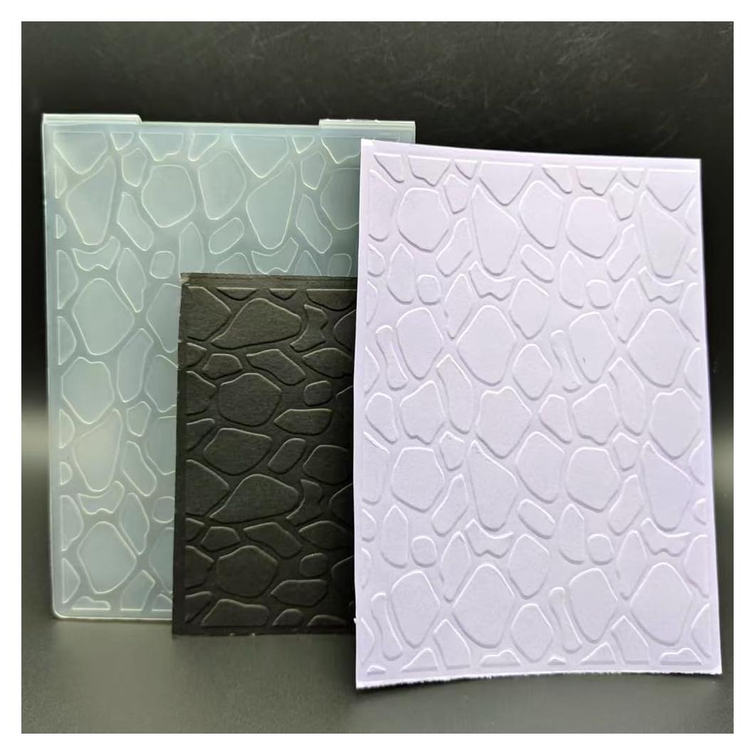 Plantilla de Embosado 3D de Plástico A6 Textura Piedra