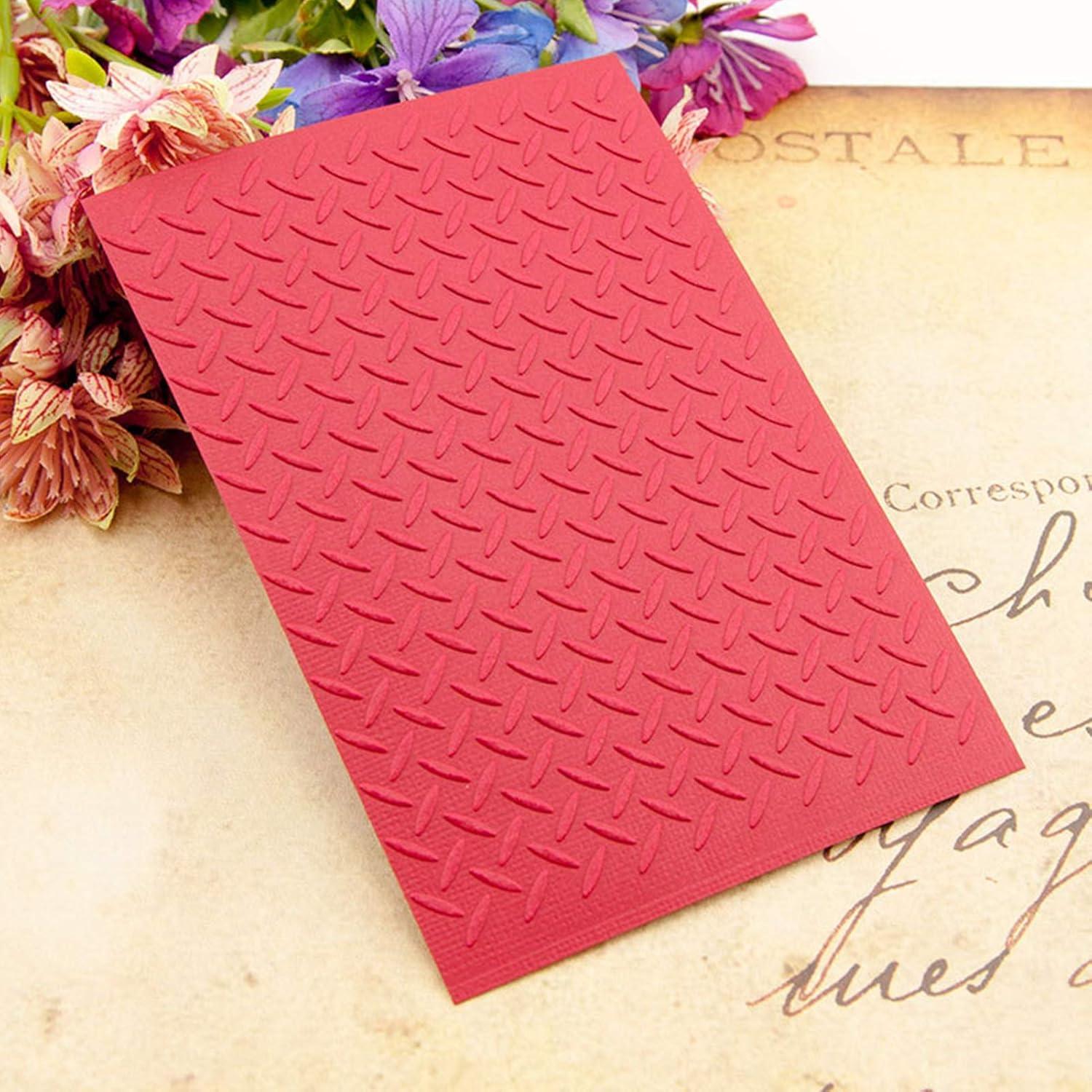 Embossing Folder, 4Pcs Plastic Embossed Template Embossing Folders Stencil Decorating for DIY Scrapbooking Card Making Photo Album Stamps Paper Craft Making Decoration