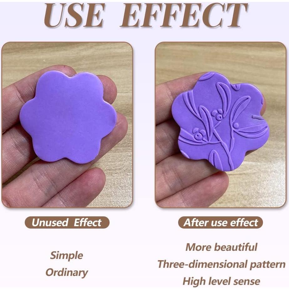 Carpetas de Relieve PTFJZ 9PCS para Arcilla Polimérica