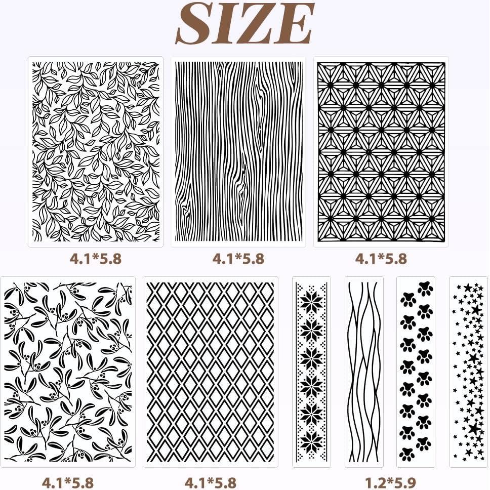 Carpetas de Relieve PTFJZ 9PCS para Arcilla Polimérica