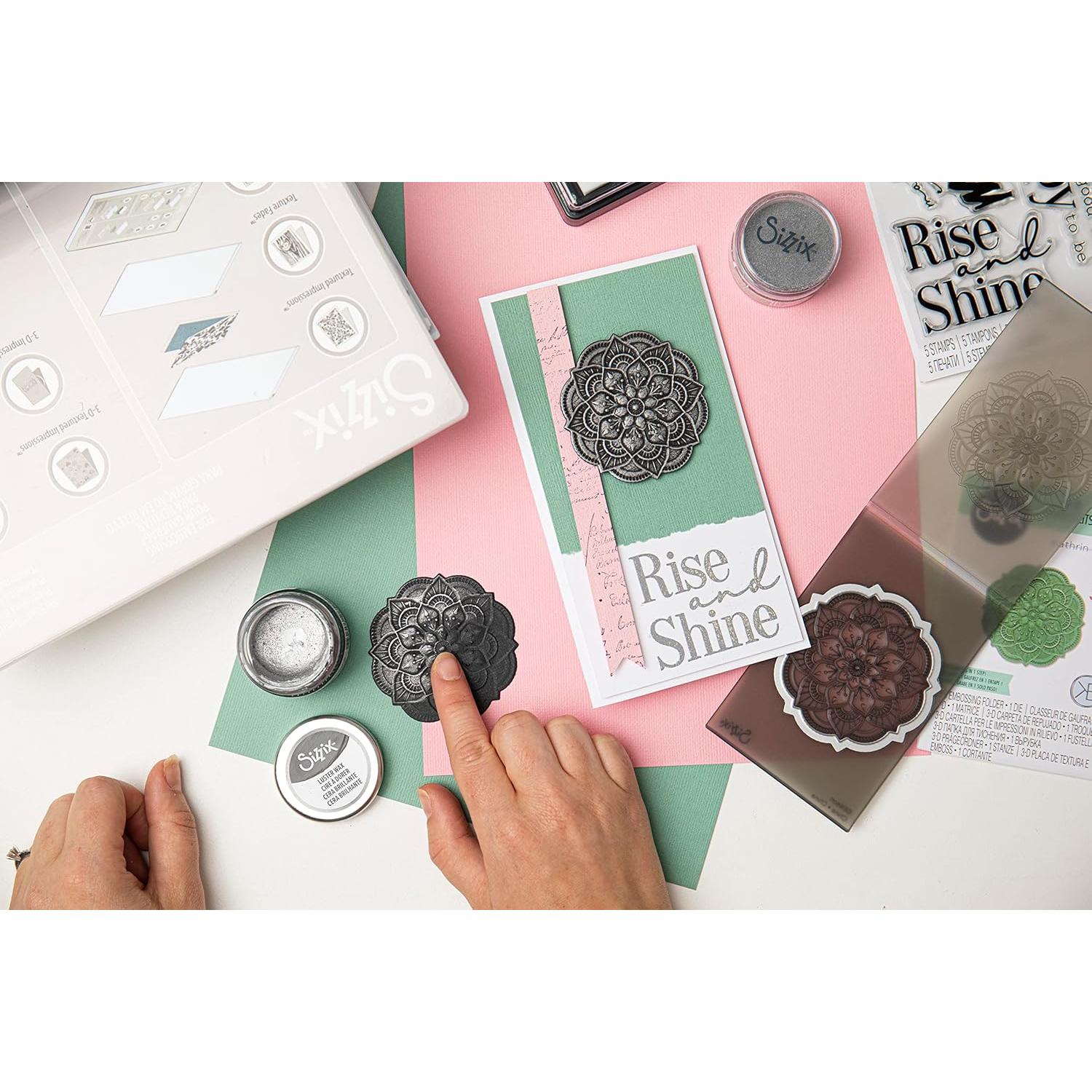 Carpeta Impresslits 3D Sizzix Adorno Gris 6.35x6.35cm