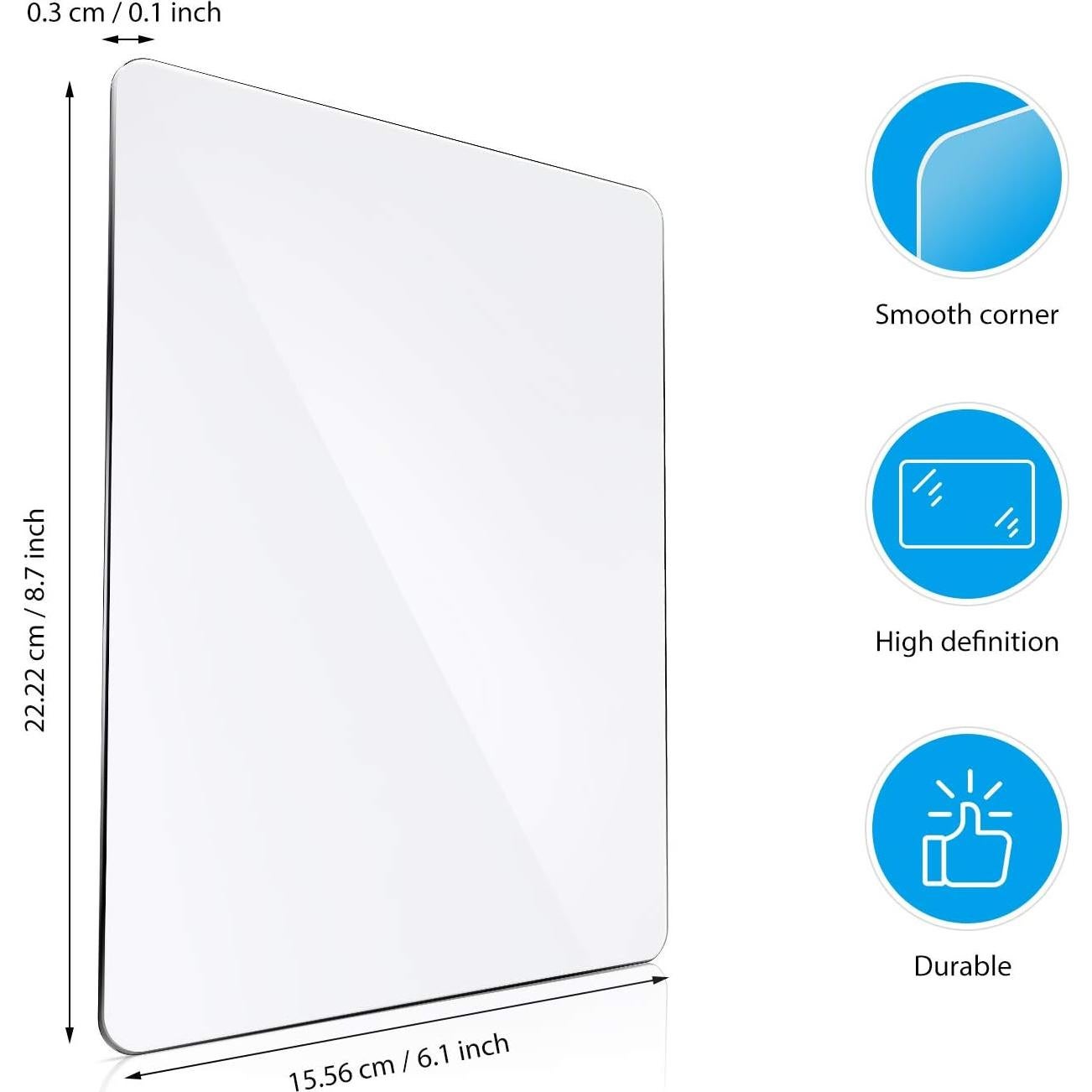 Almohadillas de Corte Acrílicas Blulu 8 Piezas 22.1x15.5cm