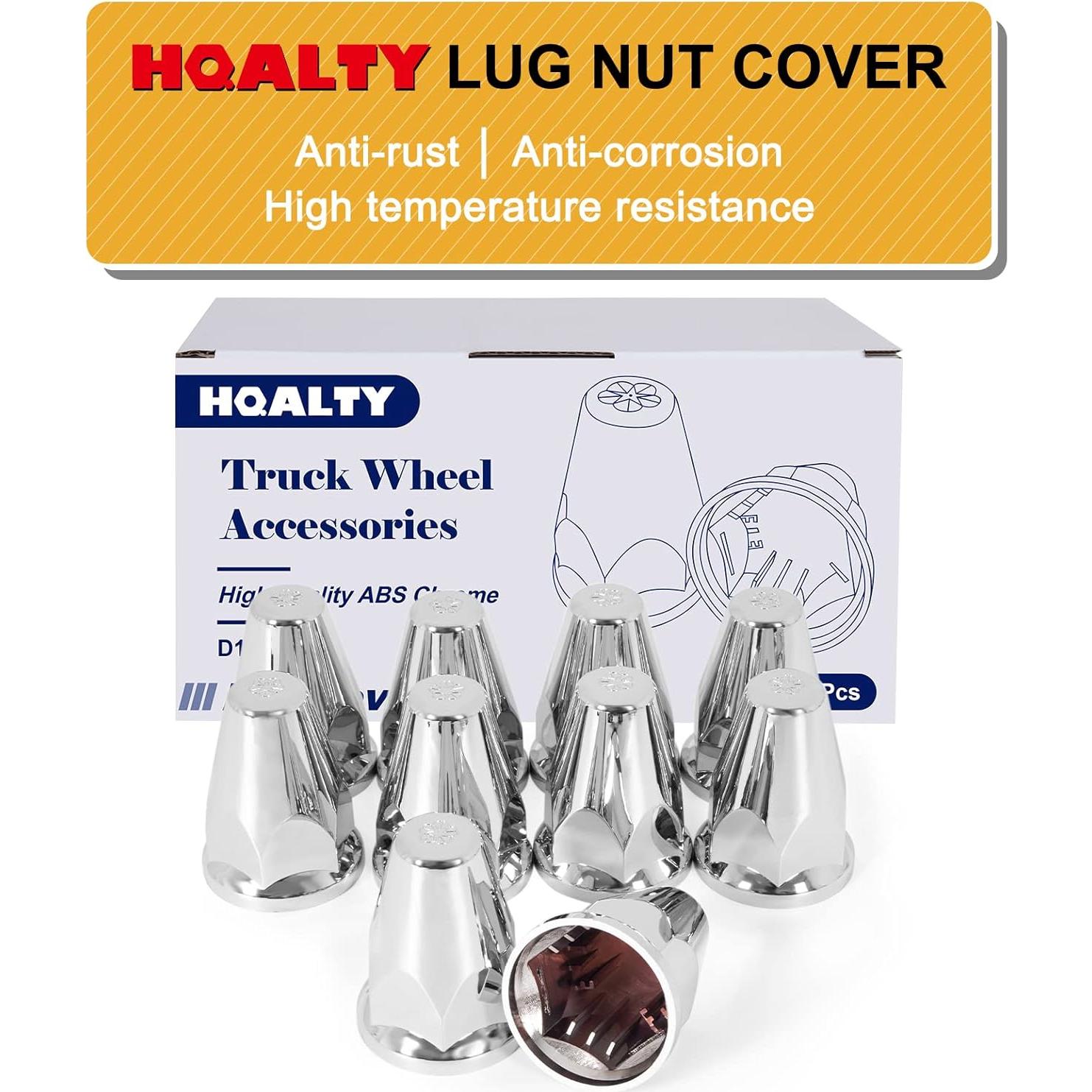 60 Piezas Cubiertas de Tuercas de Llantas HQALTY 33mm Cromadas