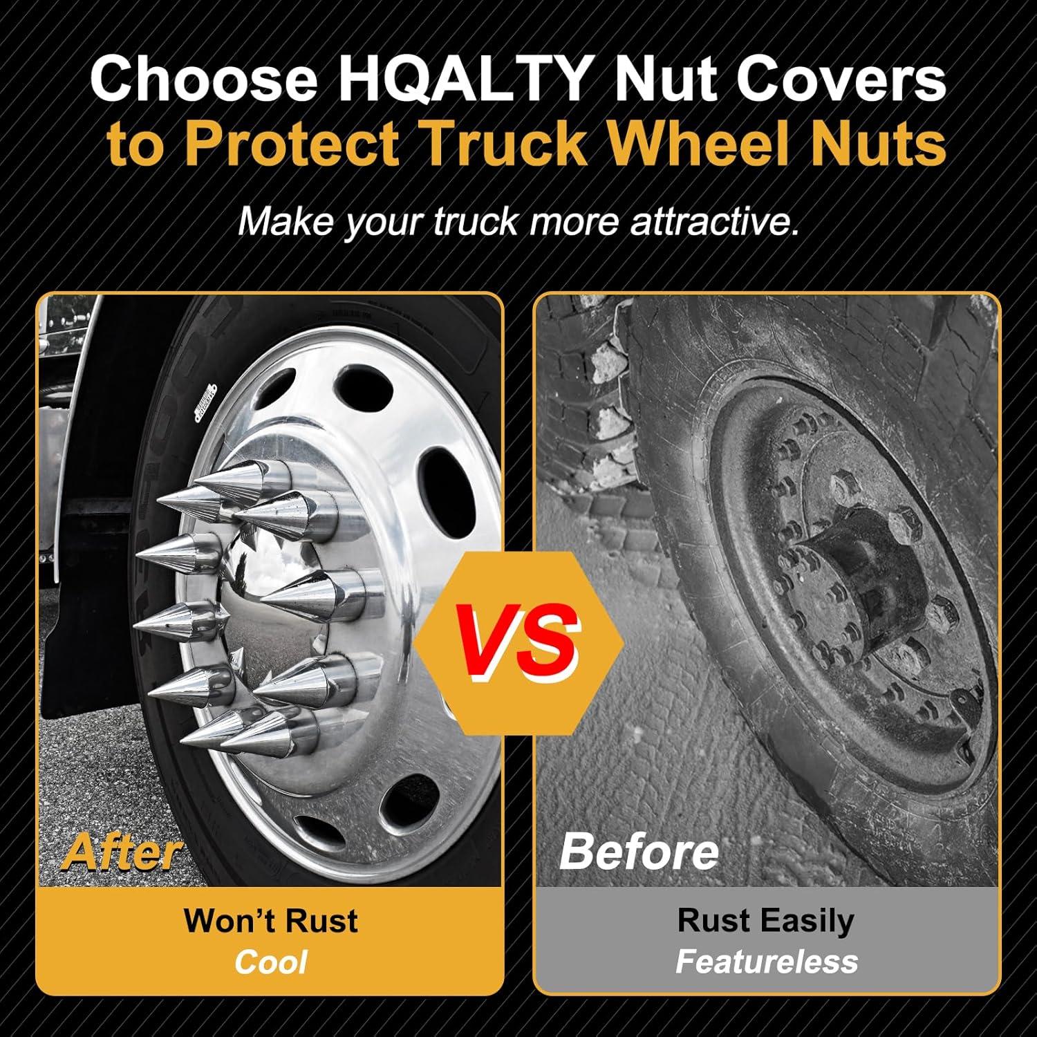 20 Piezas Cubiertas de Tuercas para Camiones HQALTY 33mm