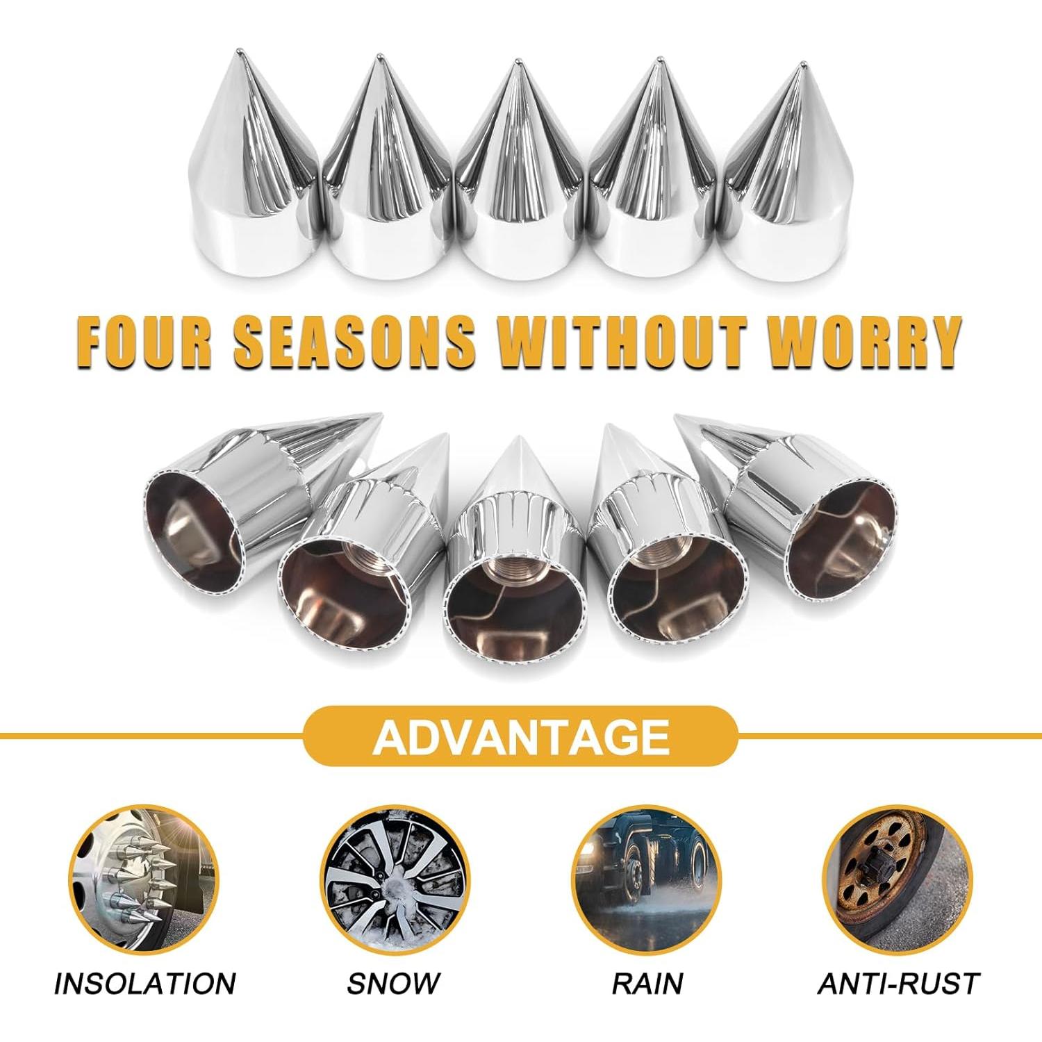 20 Piezas Cubiertas de Tuercas para Camiones HQALTY 33mm