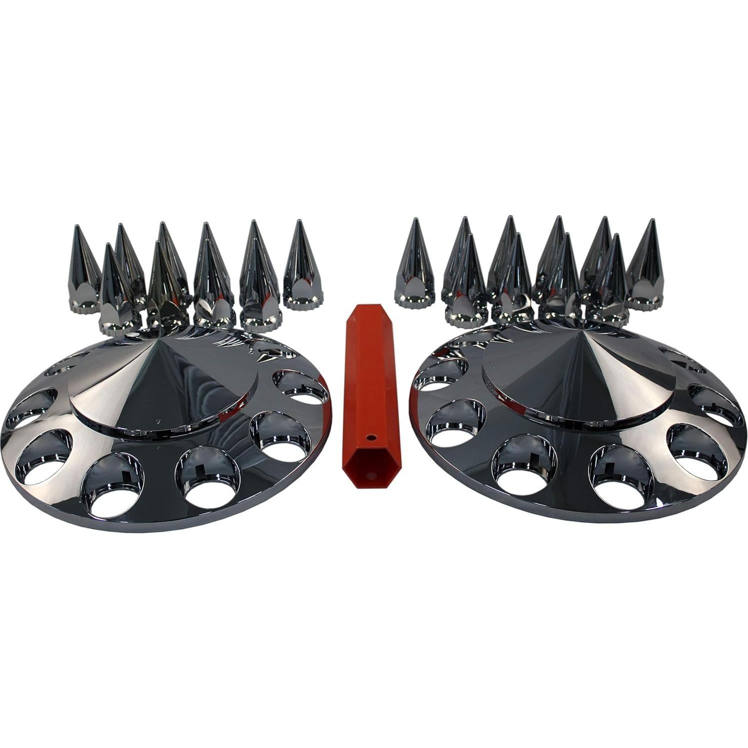 Juego Cubiertas de Eje ABS Cromado MRJLK 33mm para Camiones