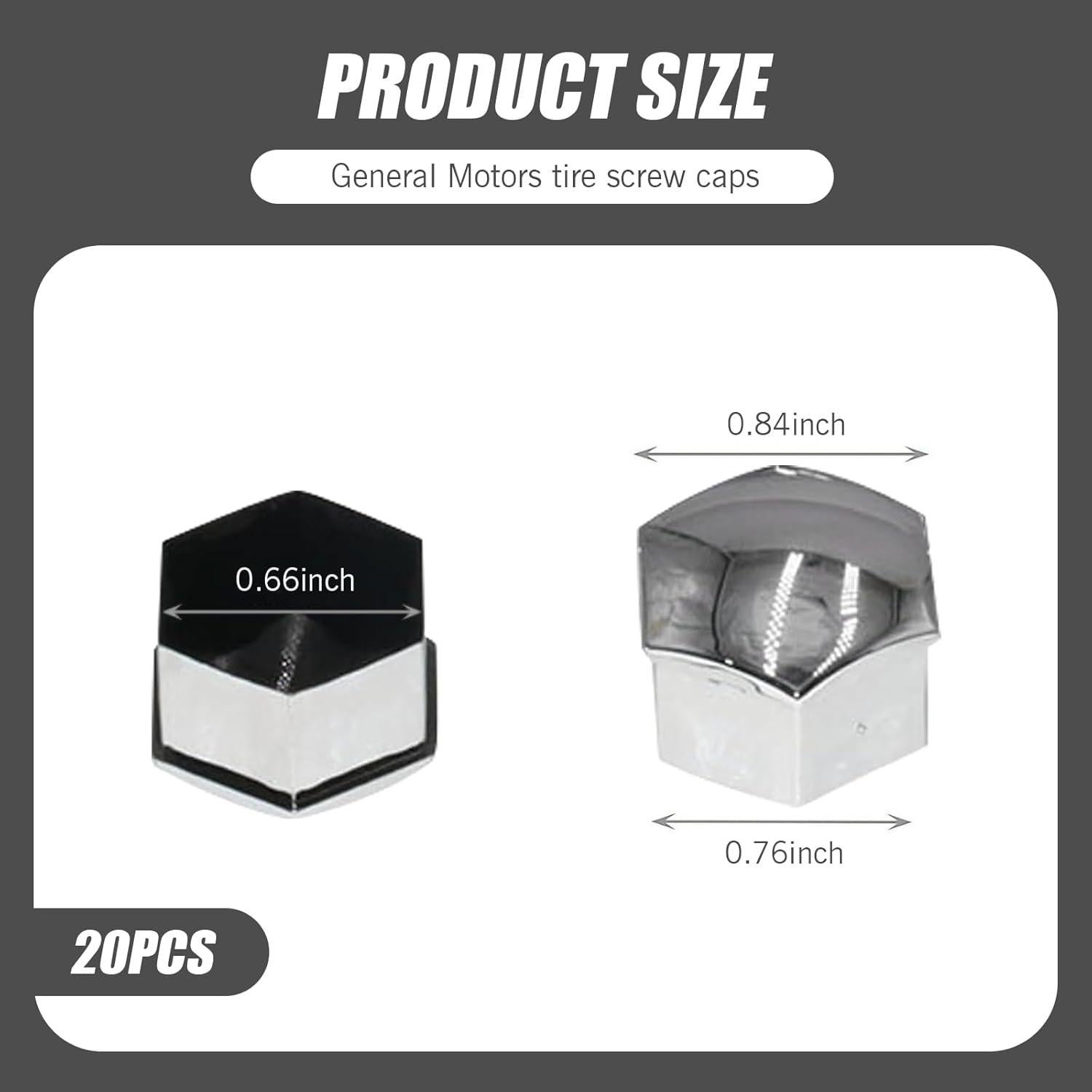 Pack 21 Tapas de Tornillo de Neumático Getfay 17mm Plata