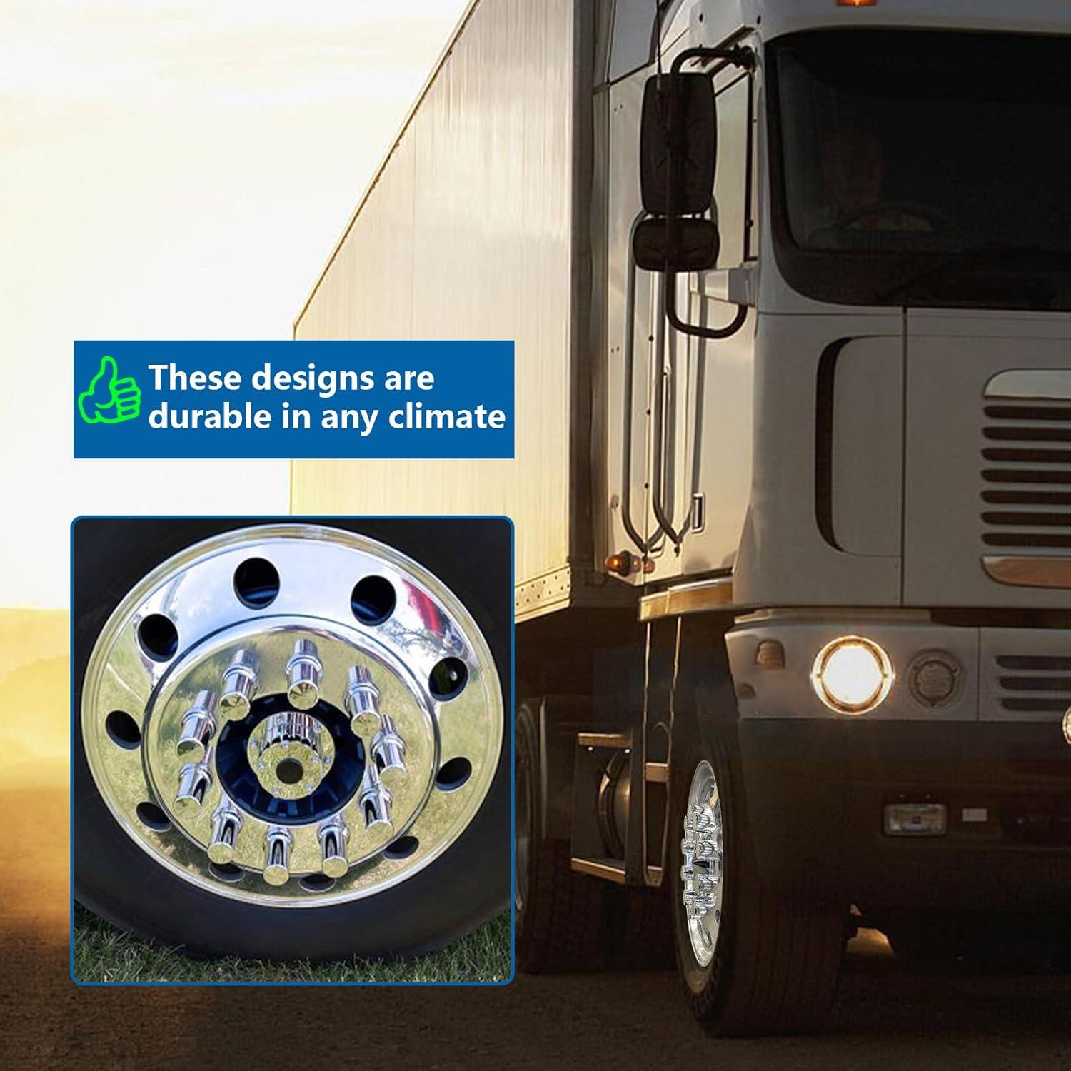 Paquete de 60 Cubiertas de Tuercas de Rueda Grandroad 33mm ABS