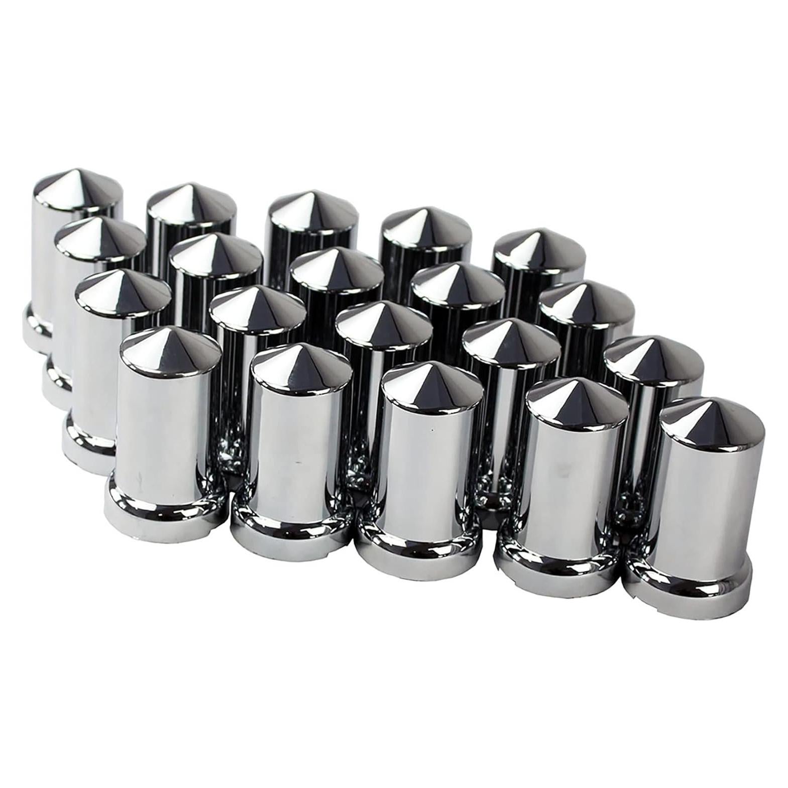 Cubiertas de tuerca de perno KASONG ABS cromo 33 mm (20 unidades)