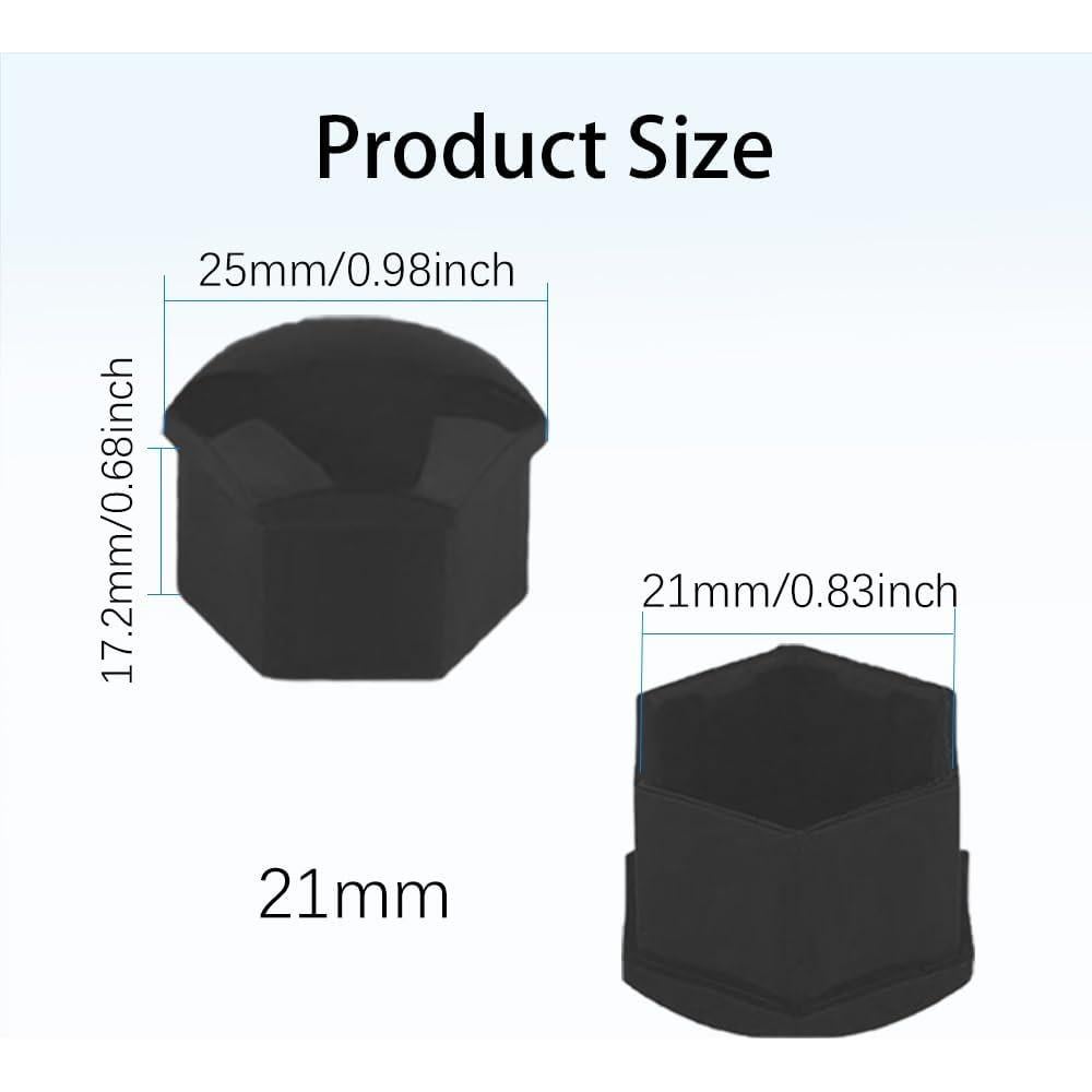 Cubiertas de Tuercas de Rueda ASUBHA 21mm - 20 Piezas