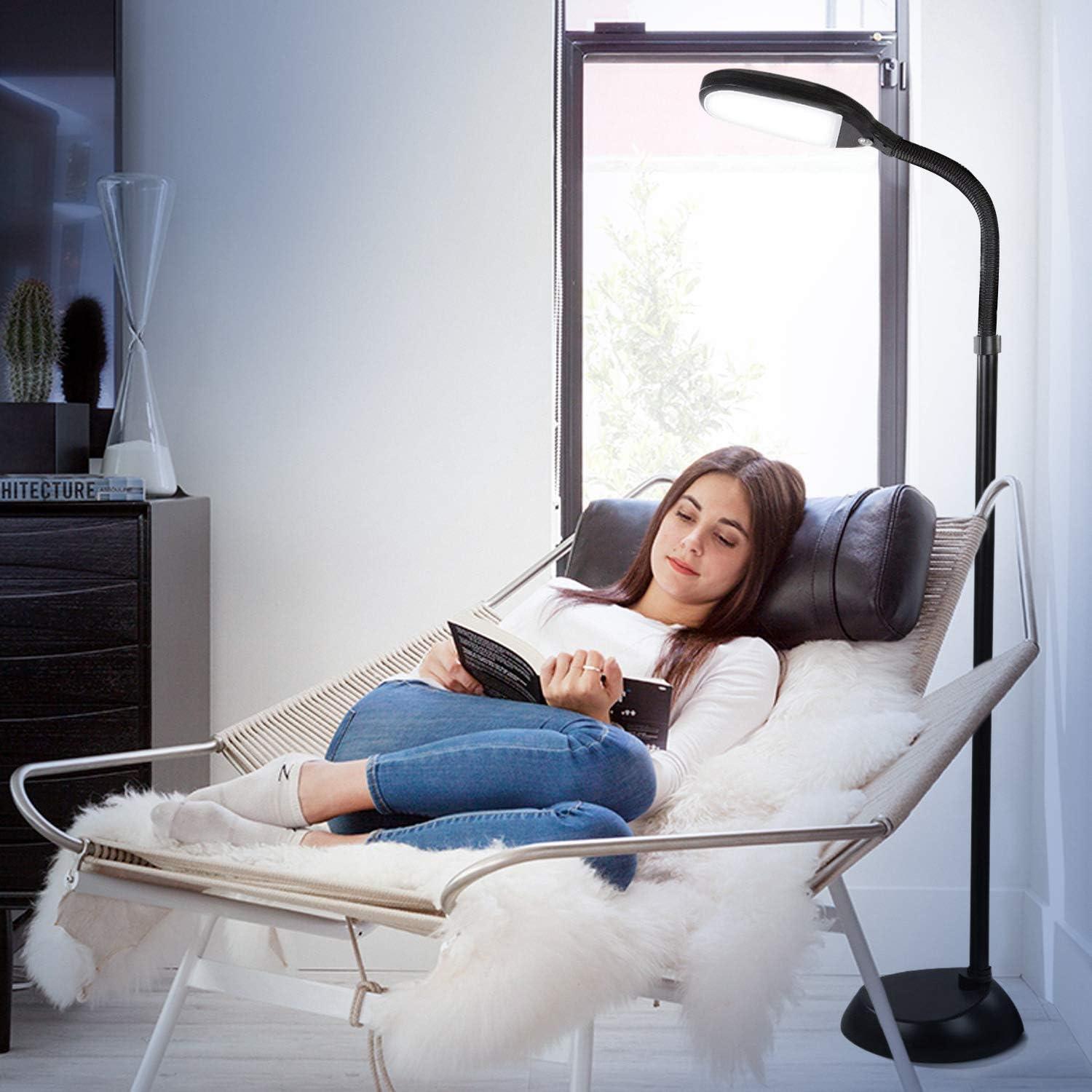 Lámpara de Pie LED Brightech Litespan Ajustable - Negro