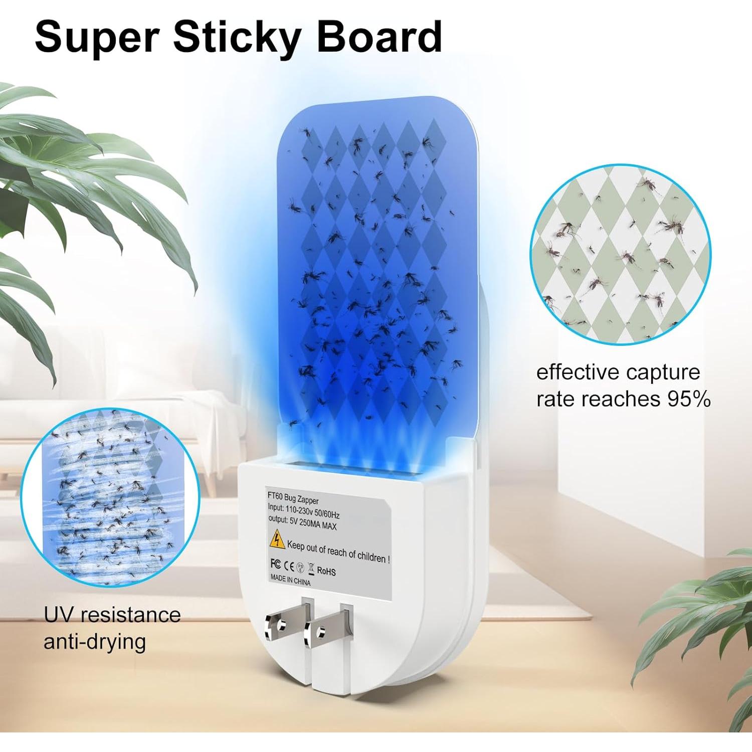 Trampa de Insectos Voladores ZAYMAN FT-60 con Luz Nocturna RGB