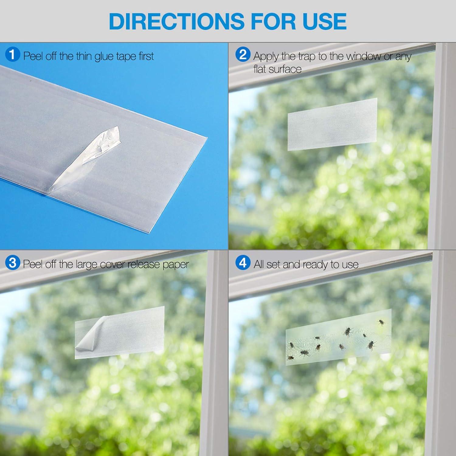 Trampas Adhesivas Transparentes Faicuk 20 Unidades para Moscas