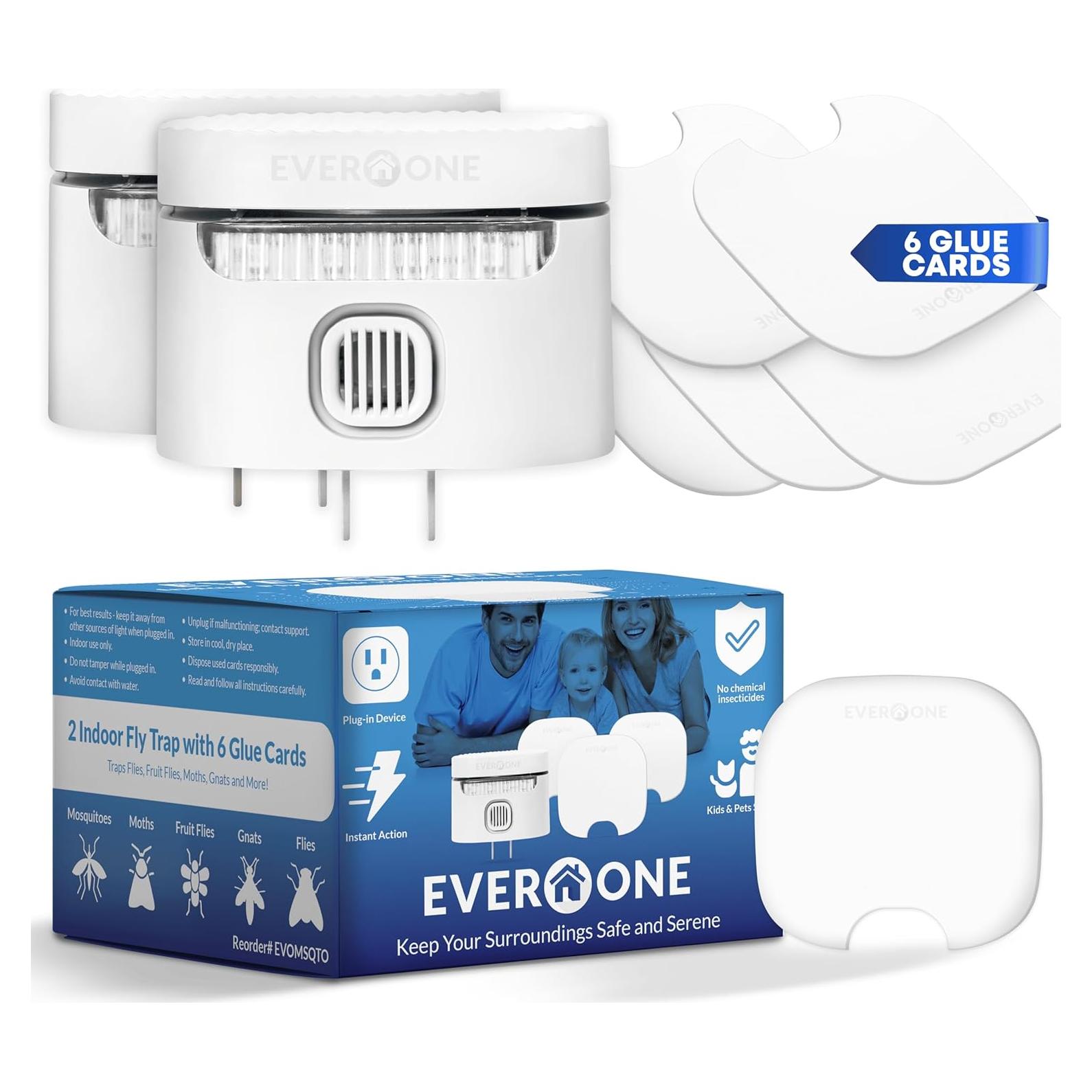 Trampa de Moscas Interior EverOne 2-Pack con 6 Adhesivos
